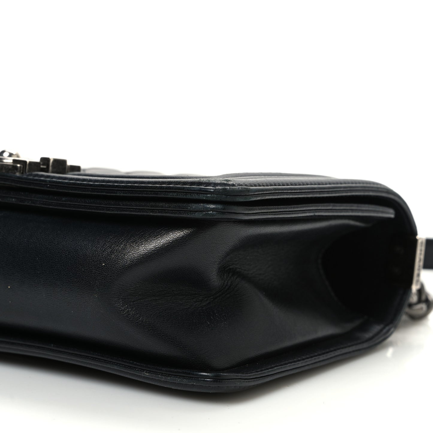 Lambskin Quilted Medium Boy Flap Black