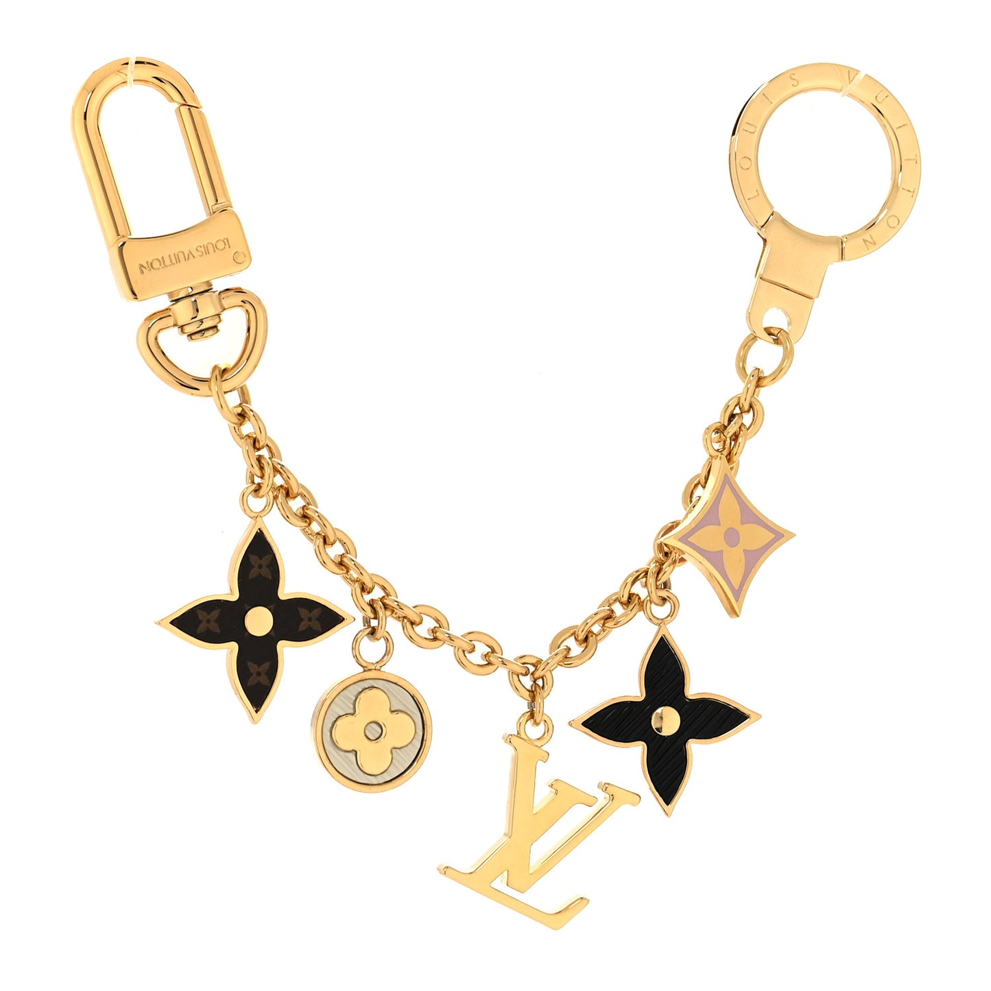 Monogram Spring Street Bag Charm Key Holder Gold