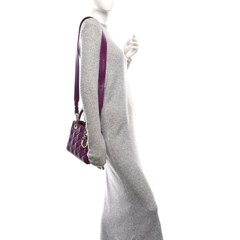 Lambskin Cannage Small My ABCDior Lady Dior Purple