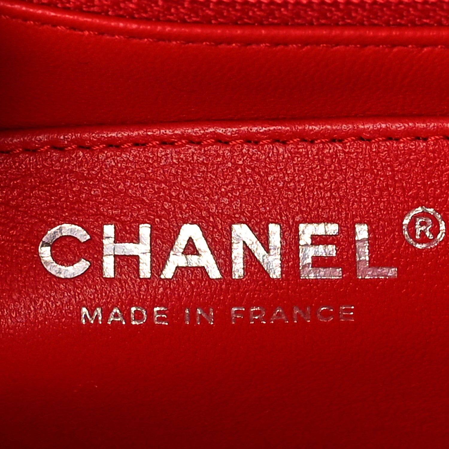 Chanel Tweed Quilted Mini Rectangular Flap Red Grey 6 of 9