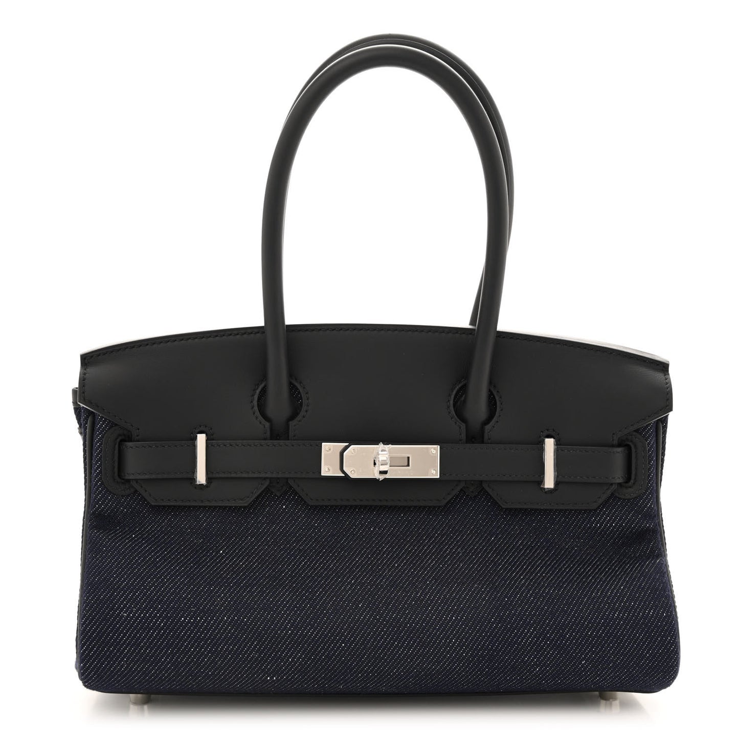 Toile Denim Swift Shoulder Birkin Light 29 Bleu Indigo