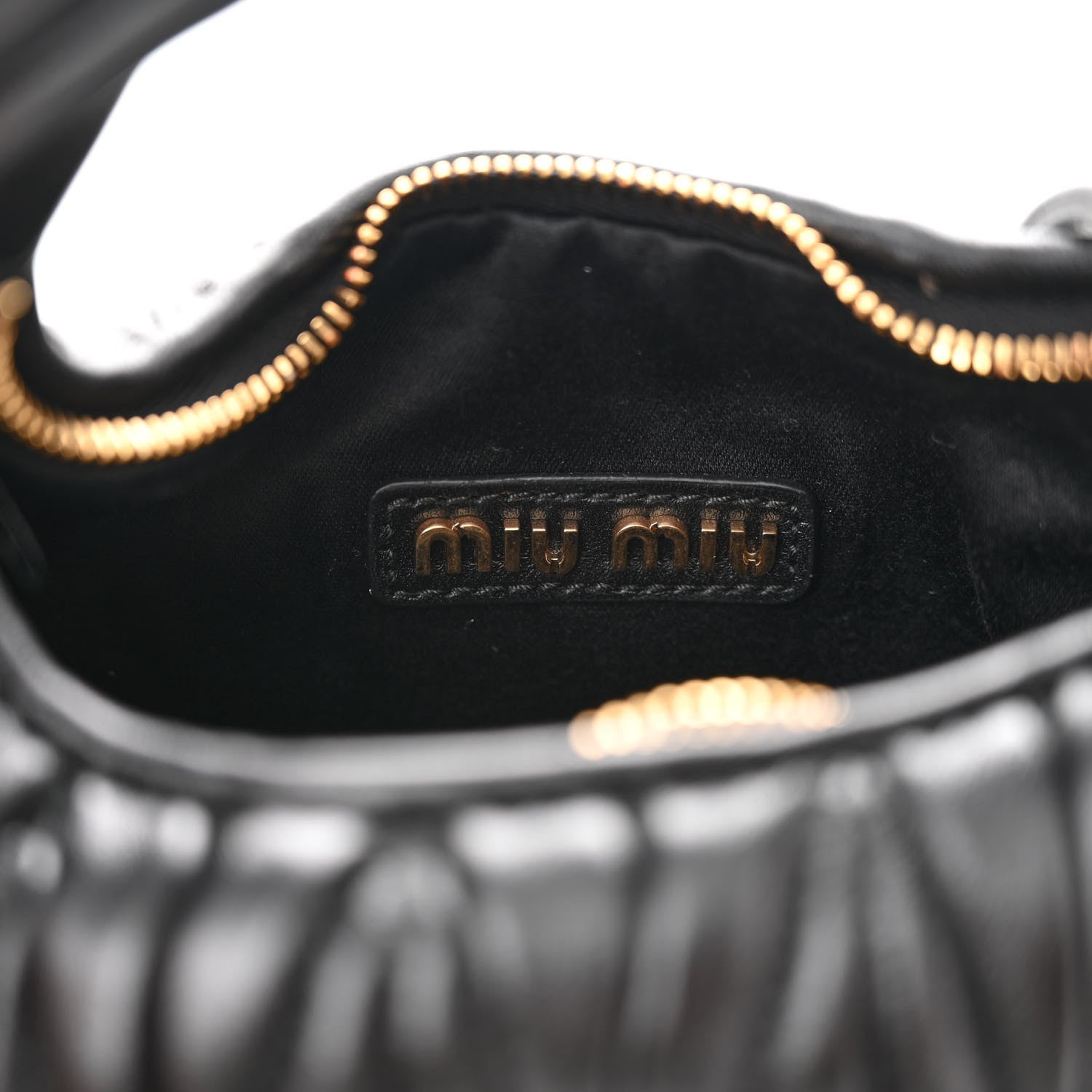 Miu Miu Nappa Matelasse Mini Wander Hobo Black 6 of 10