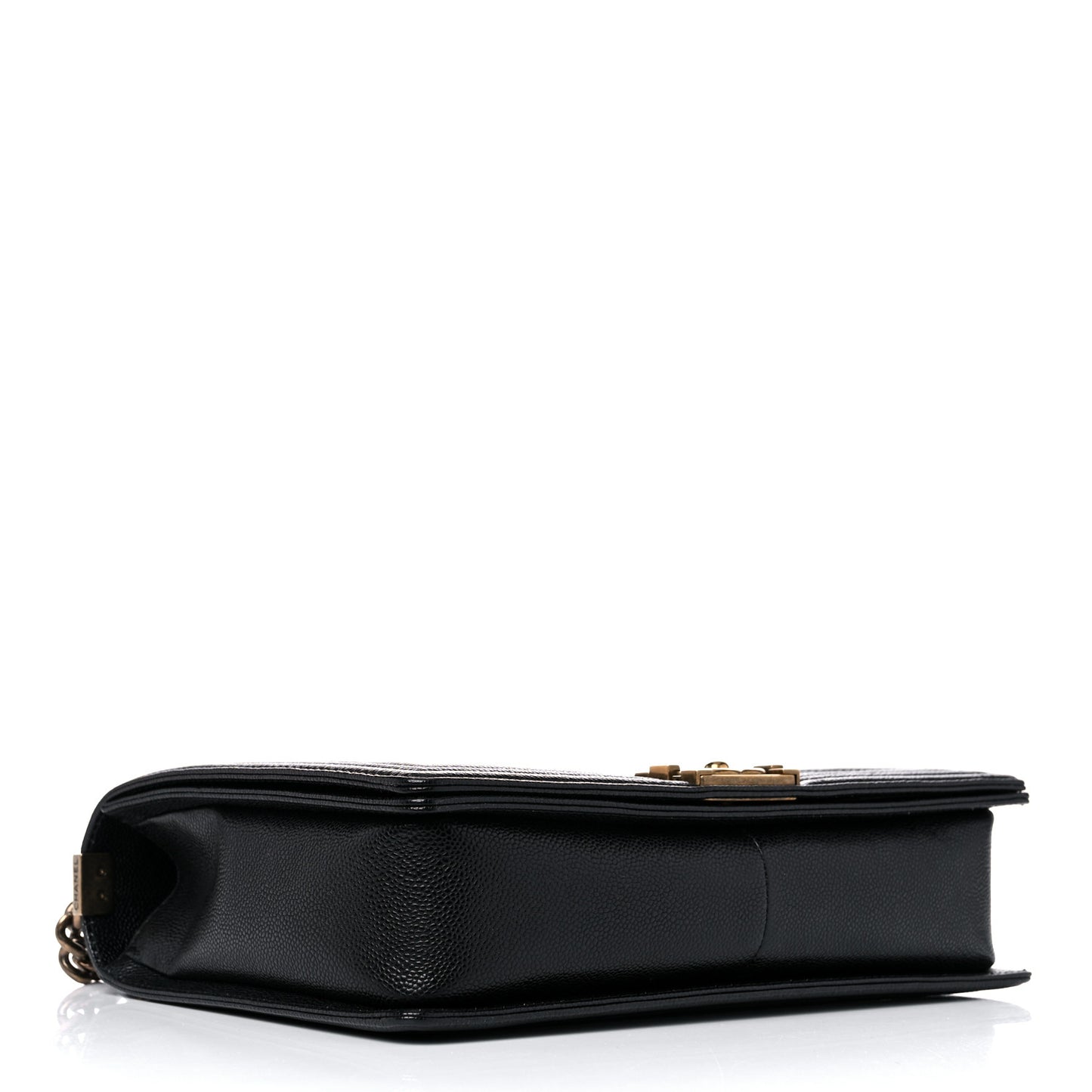 Caviar Quilted Large Boy Flap Black