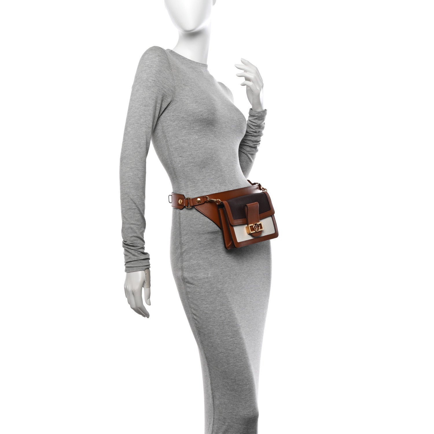 Louis Vuitton Taurillon Dauphine Bumbag Blackberry Snow 2 of 11