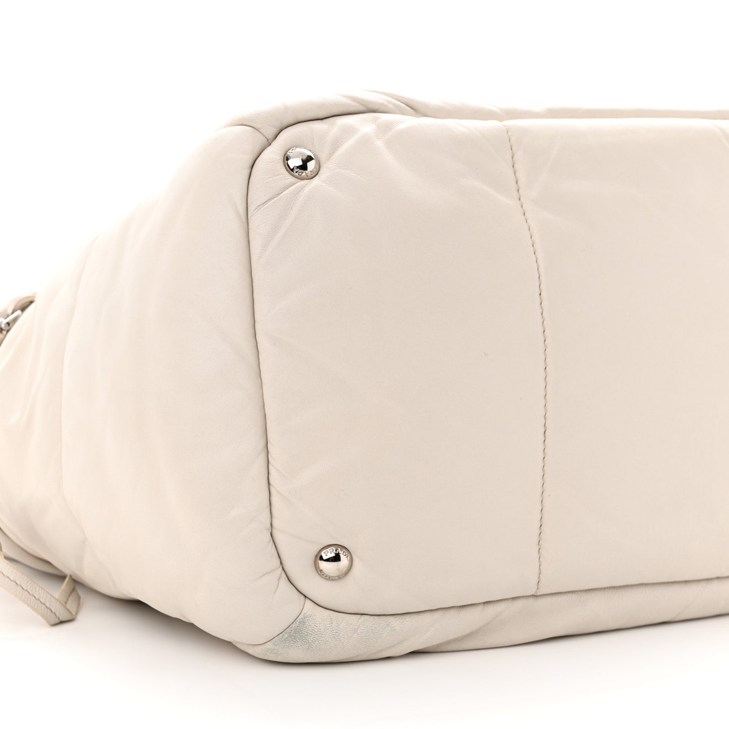 Nappa Bomber Tote Bianco