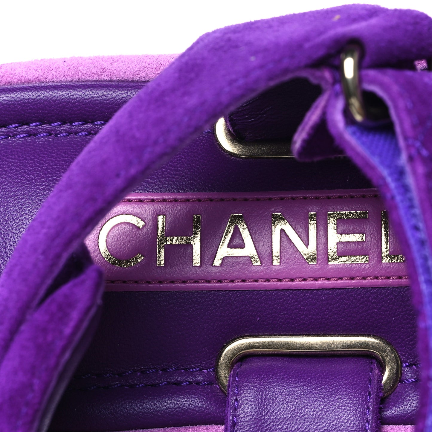 Suede Quilted Platform Sandals 38 Purple Light Purple