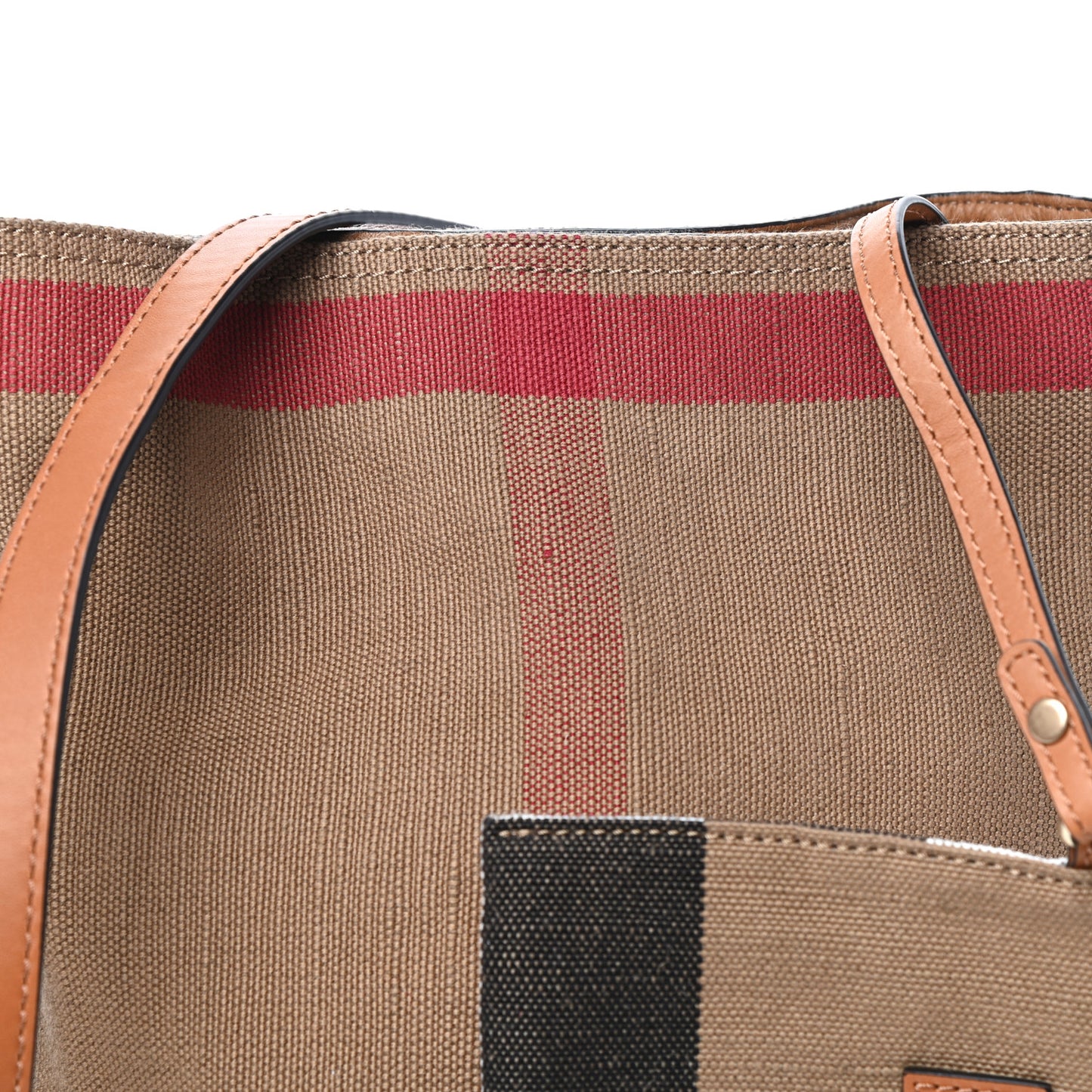 Canvas Mega Check Mini Ashby Tassel Crossbody Saddle Brown