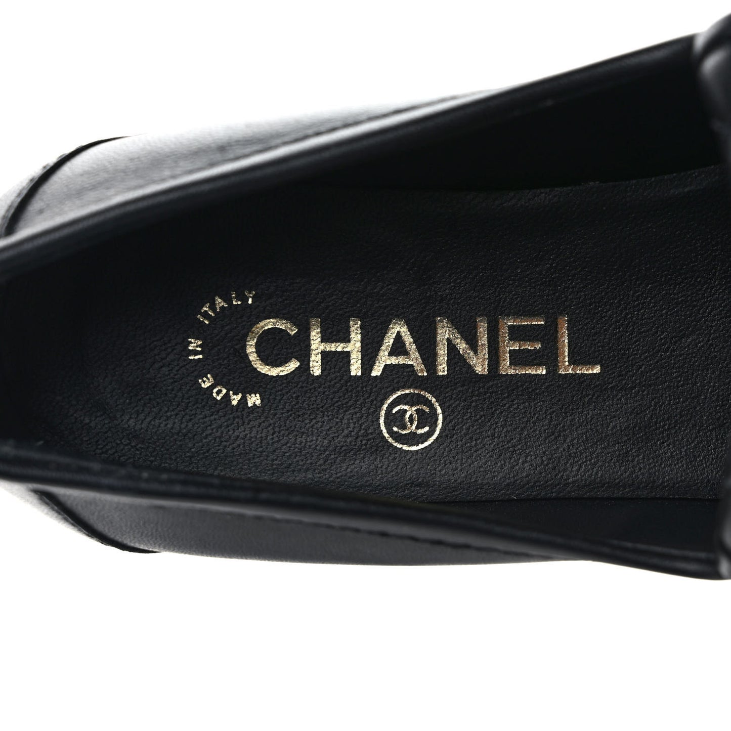 Lambskin Quilted CC Turnlock Loafers 38.5 Black
