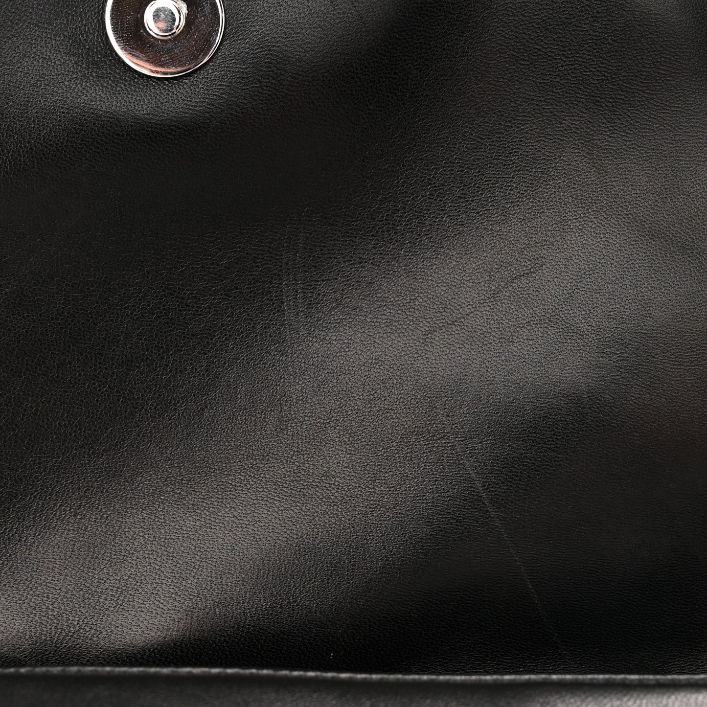 Lambskin Studded Medium Metal Beauty Flap Black