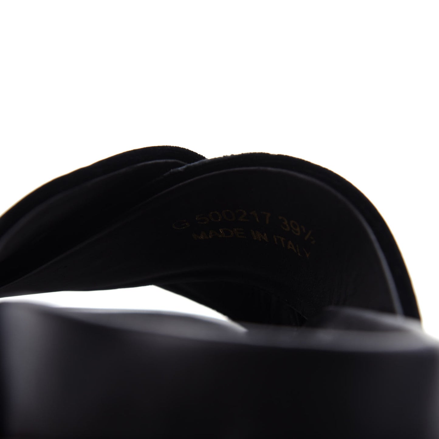 Velluto Master Jimmy Joan Cross Slides 39.5 Black