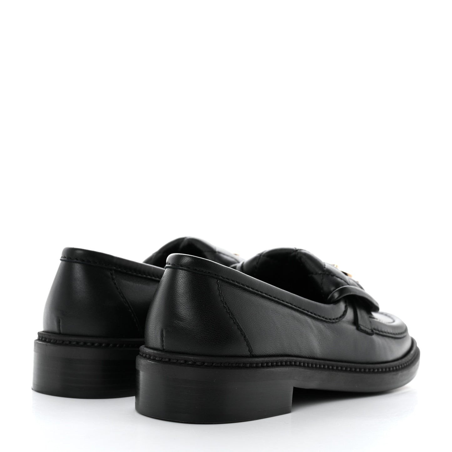 Lambskin Quilted CC Turnlock Loafers 37.5 Black