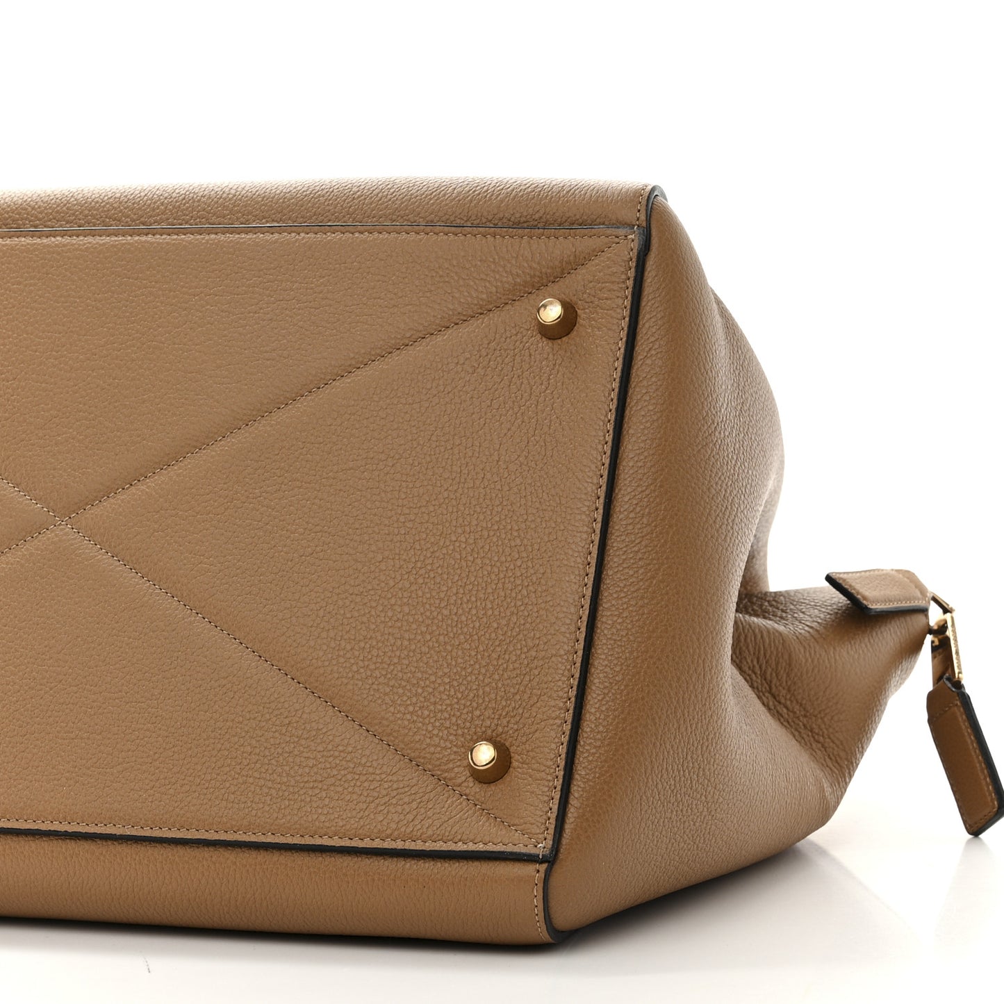 Textured Calfskin Large Incognito Satchel Cappuccino