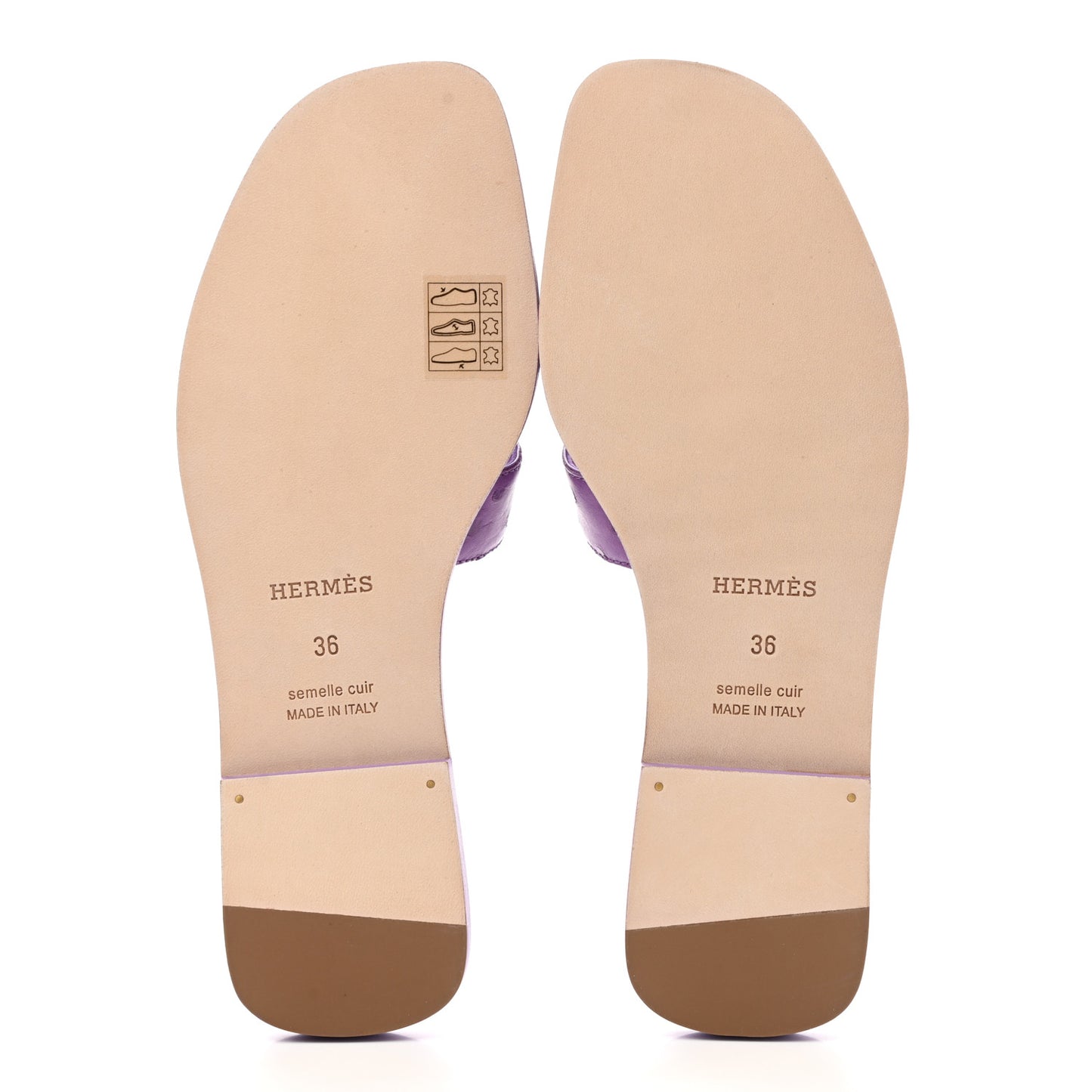 Ostrich Oran Sandals 36 Violet