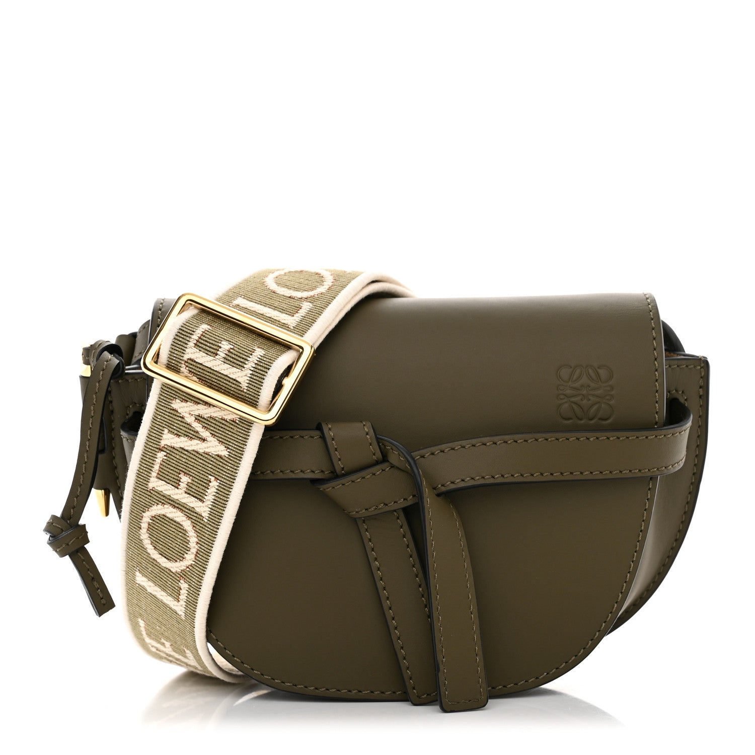 Loewe Calfskin Jacquard Mini Gate Dual Bag Autumn Green 1 of 10