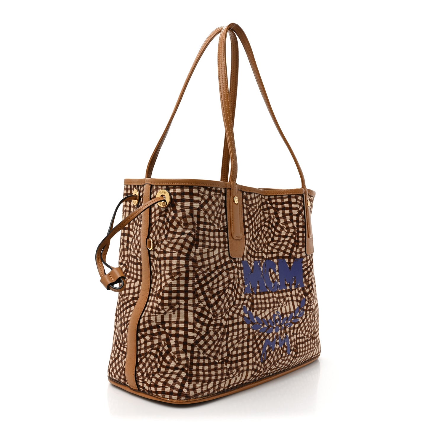 Visetos Medium Liz Reversible Shopper Tote Cognac