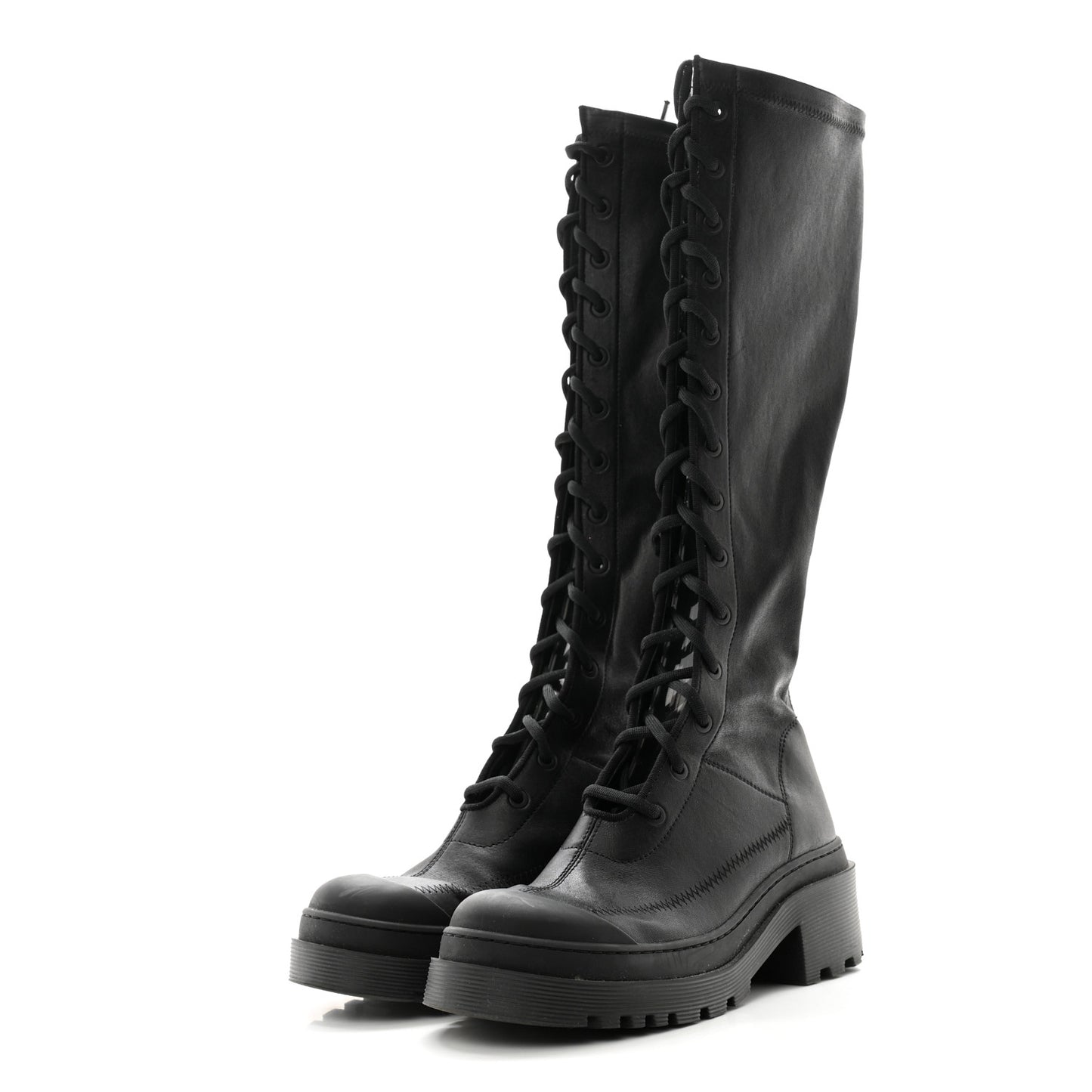 Nappa Stretch Dior Arcade High Boots 36 Black