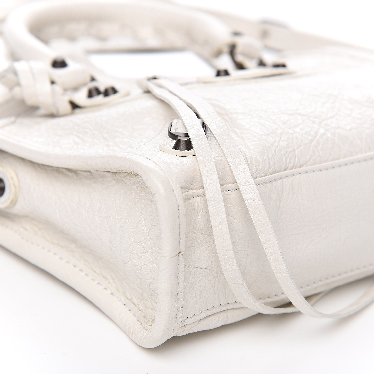 Balenciaga Agneau Classic Hardware Nano City White 8 of 9