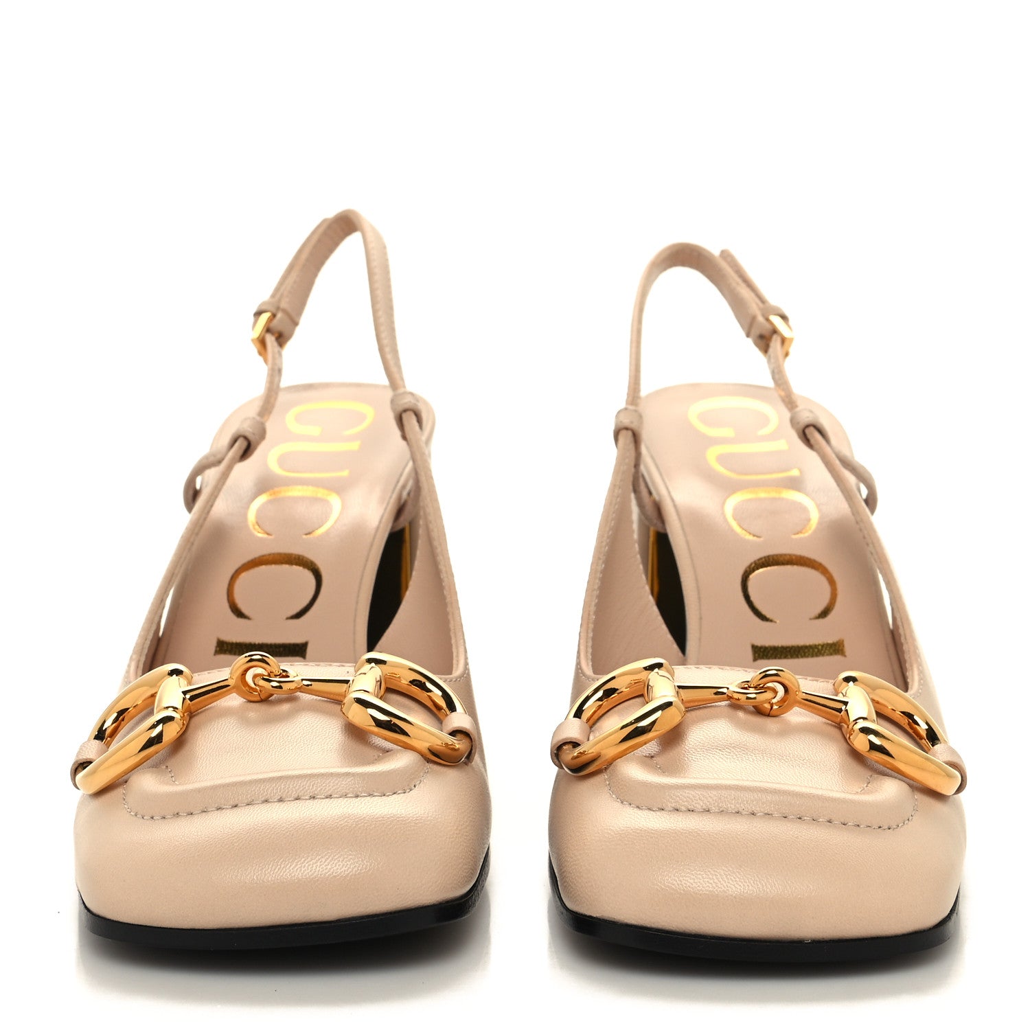 Gucci Malaga Kid Horsebit 75mm Slingback Pumps 35.5 Skin Rose 2 of 8