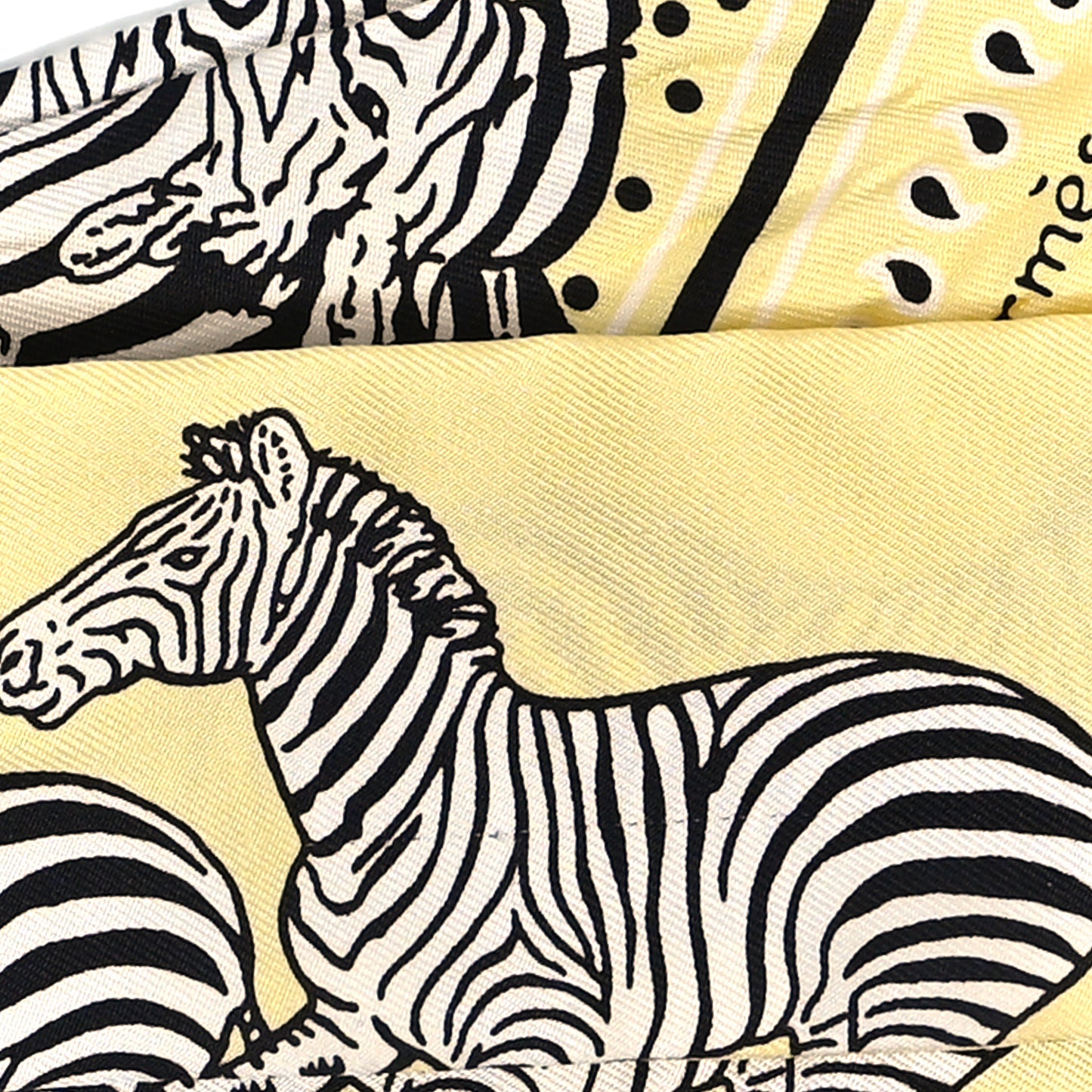 Silk Les Zebres Twilly Jaune Soufre Black