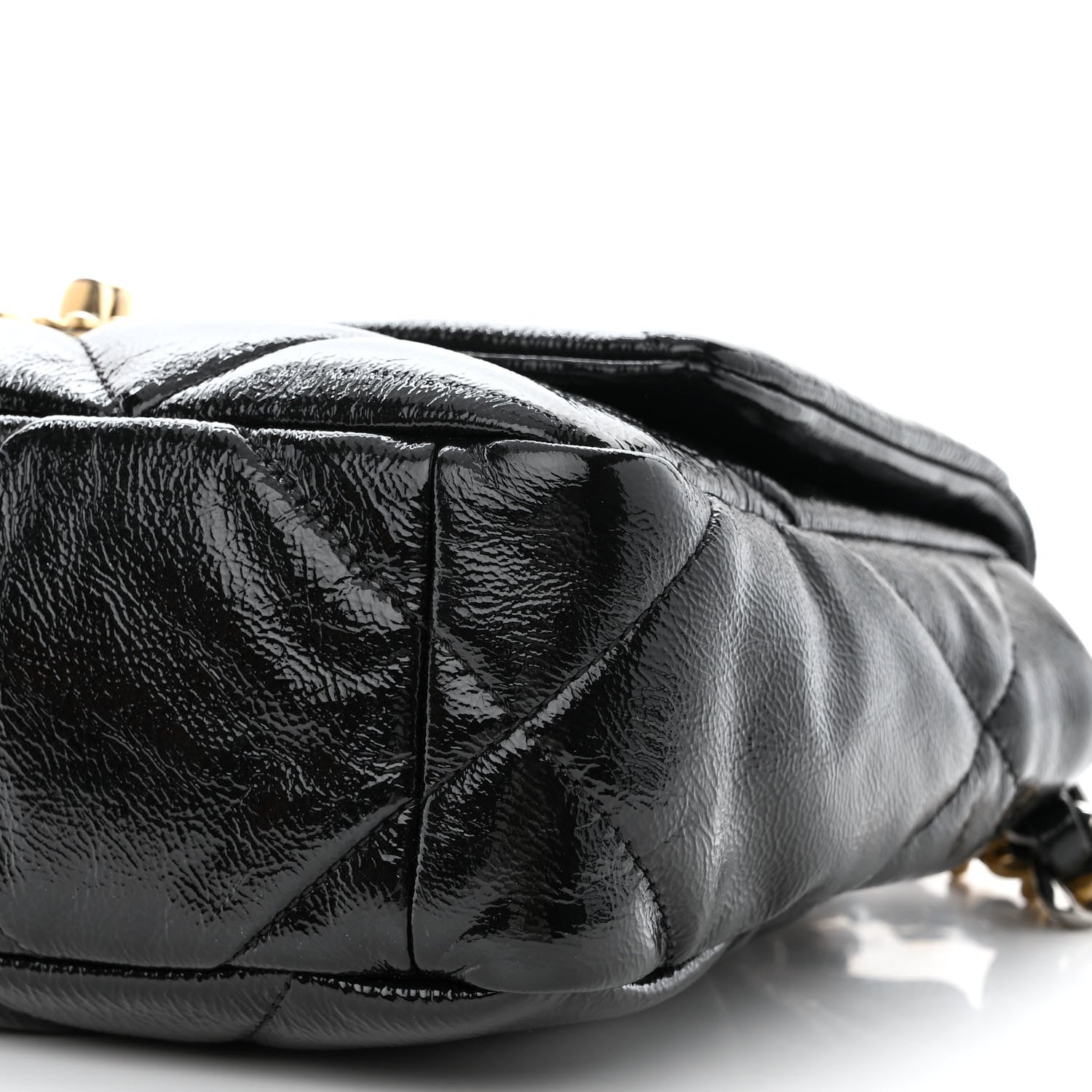 Chanel Shiny Crumpled Calfskin Quilted Medium Chanel 19 Flap Black 10 of 10