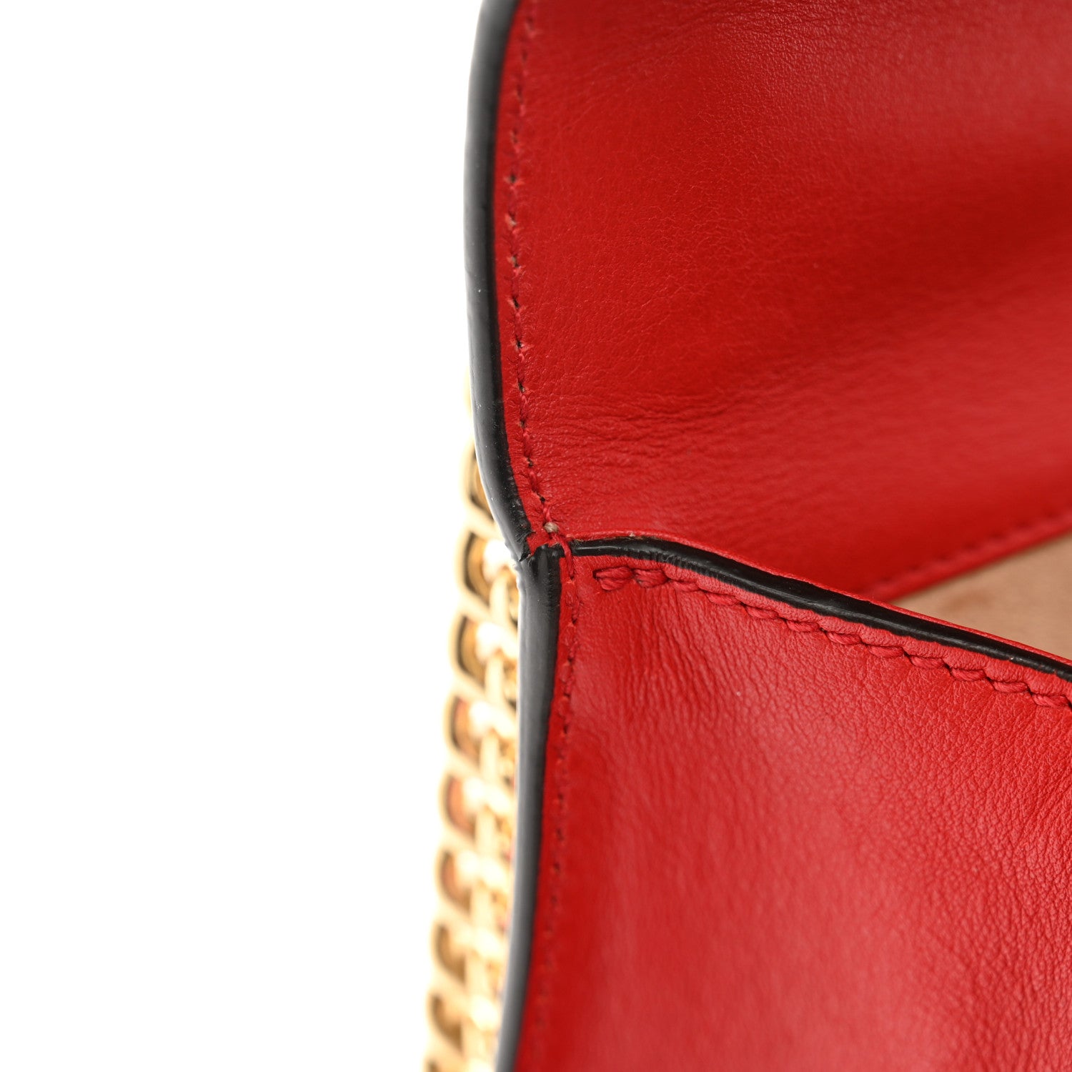 Gucci GG Supreme Monogram Apple Small Padlock Shoulder Bag Beige Multicolor Lobster Red 12 of 13