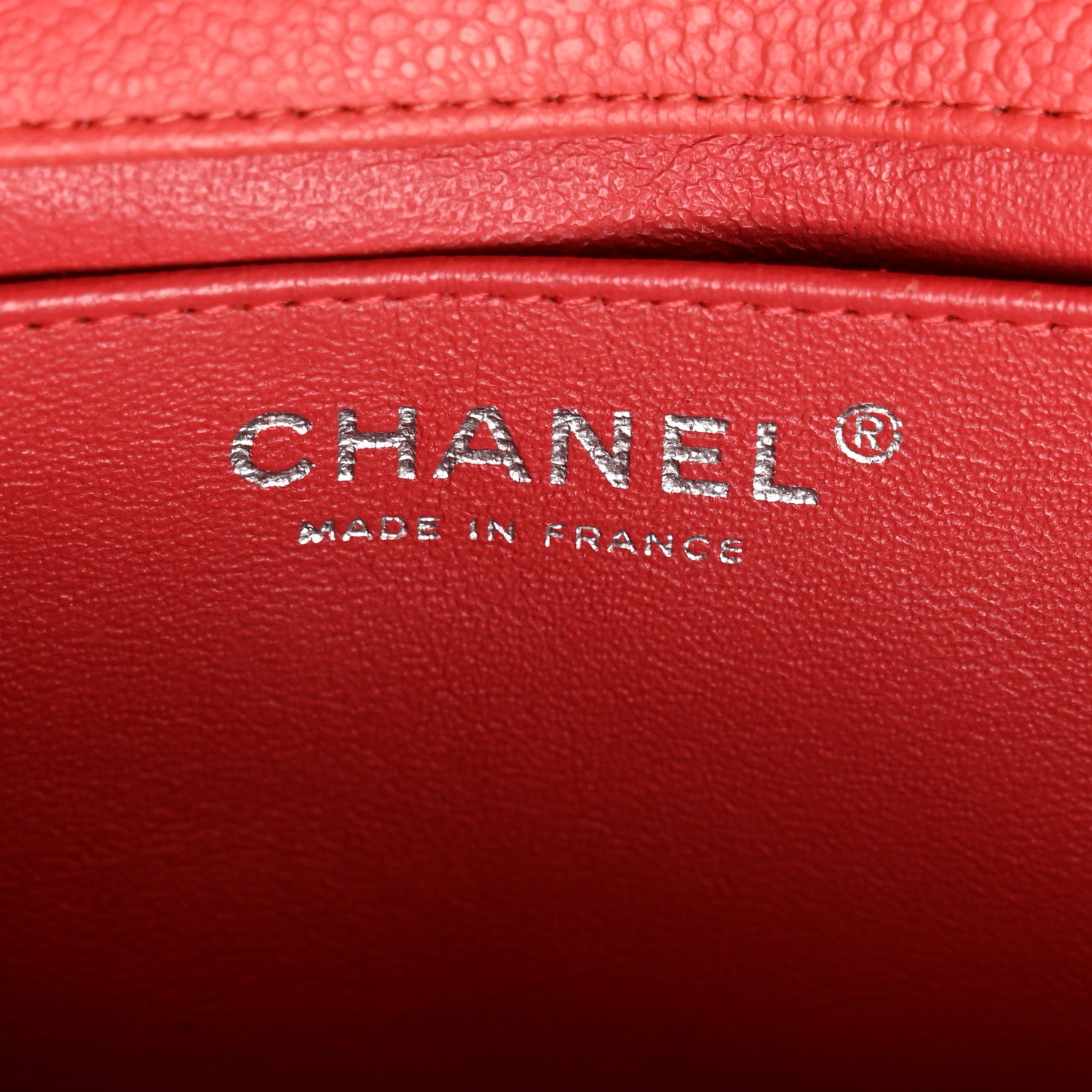 Chanel Caviar Quilted Clutch With Chain Flap Coral 6 of 10