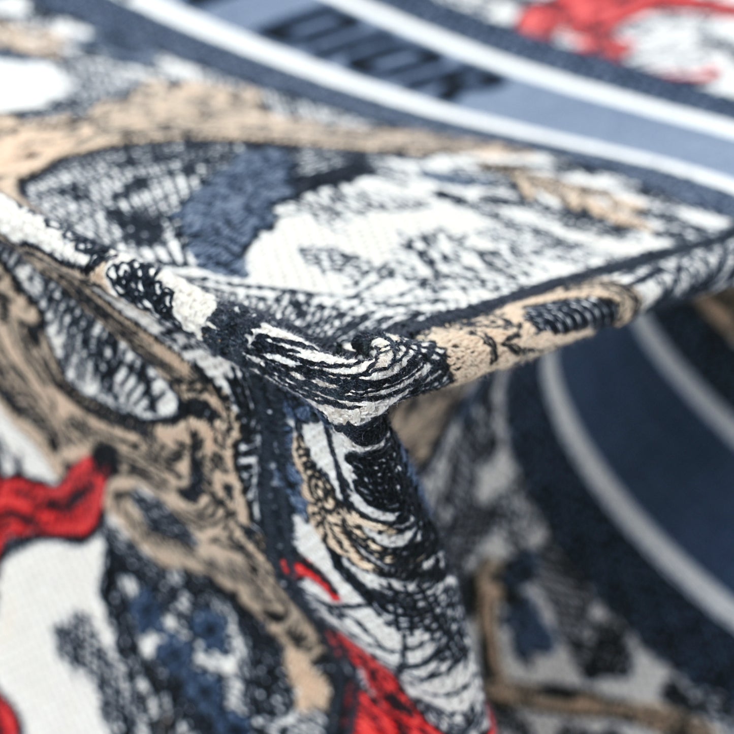 Canvas Embroidered Large Dioriviera Toile De Jouy Book Tote Multicolor
