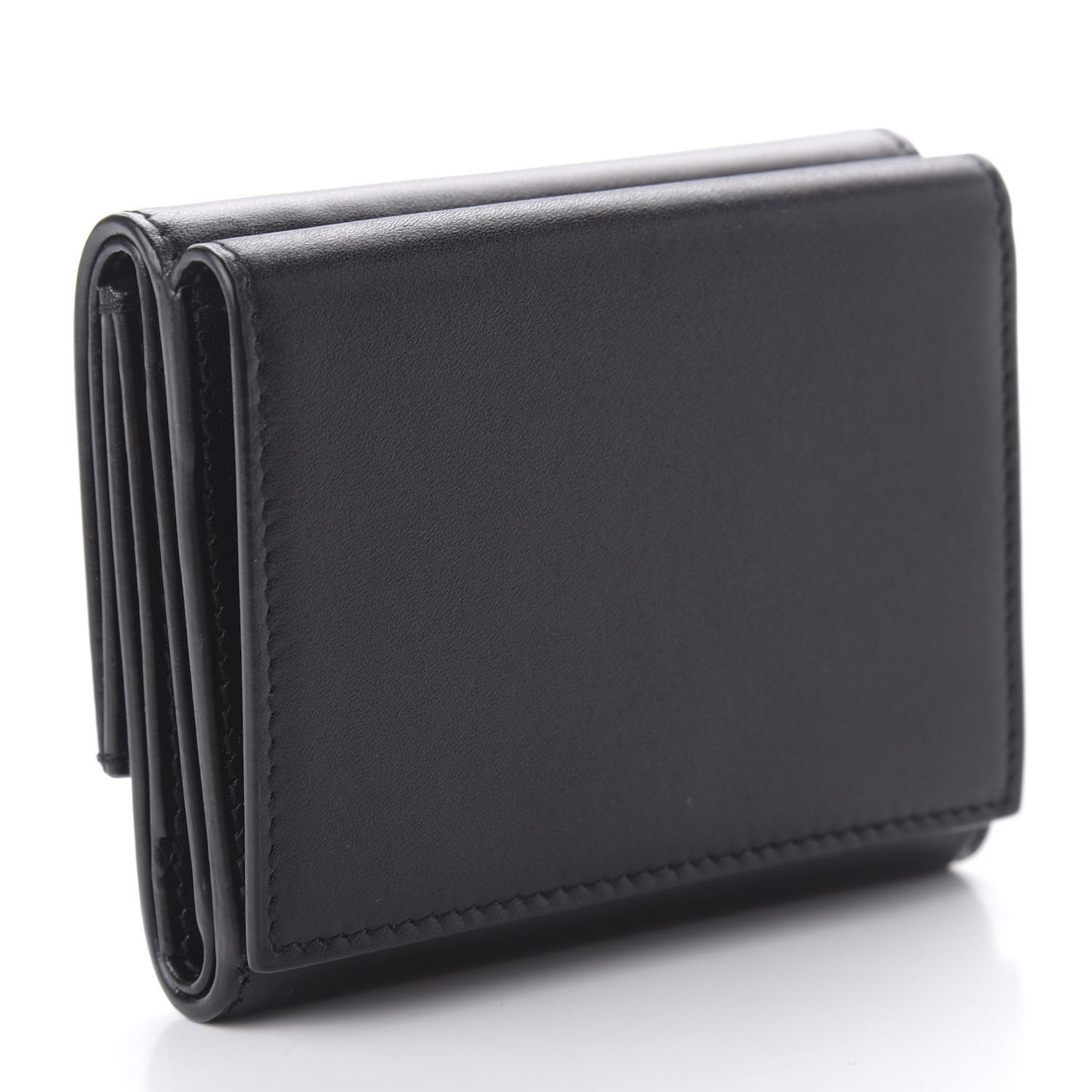 Calfskin Trifold Wallet Black