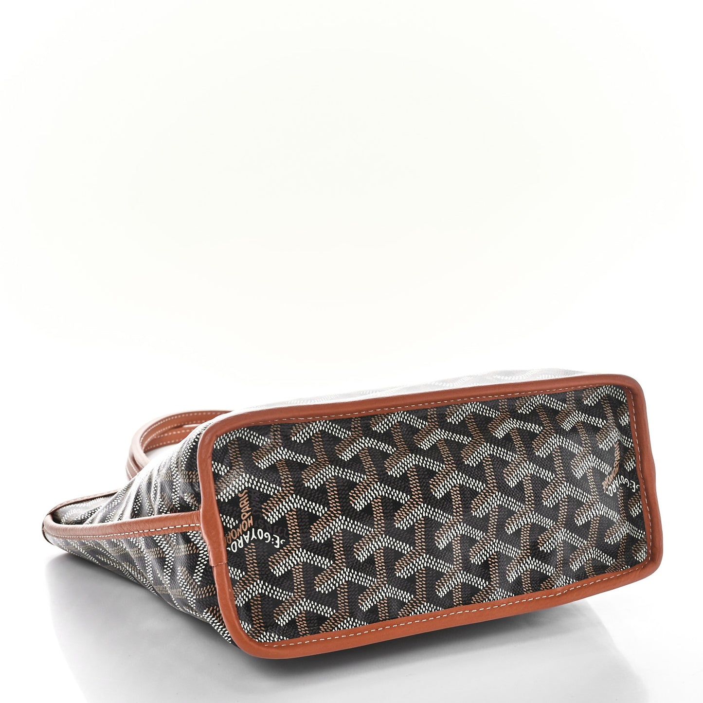 Goyardine Reversible Mini Anjou Black Gold