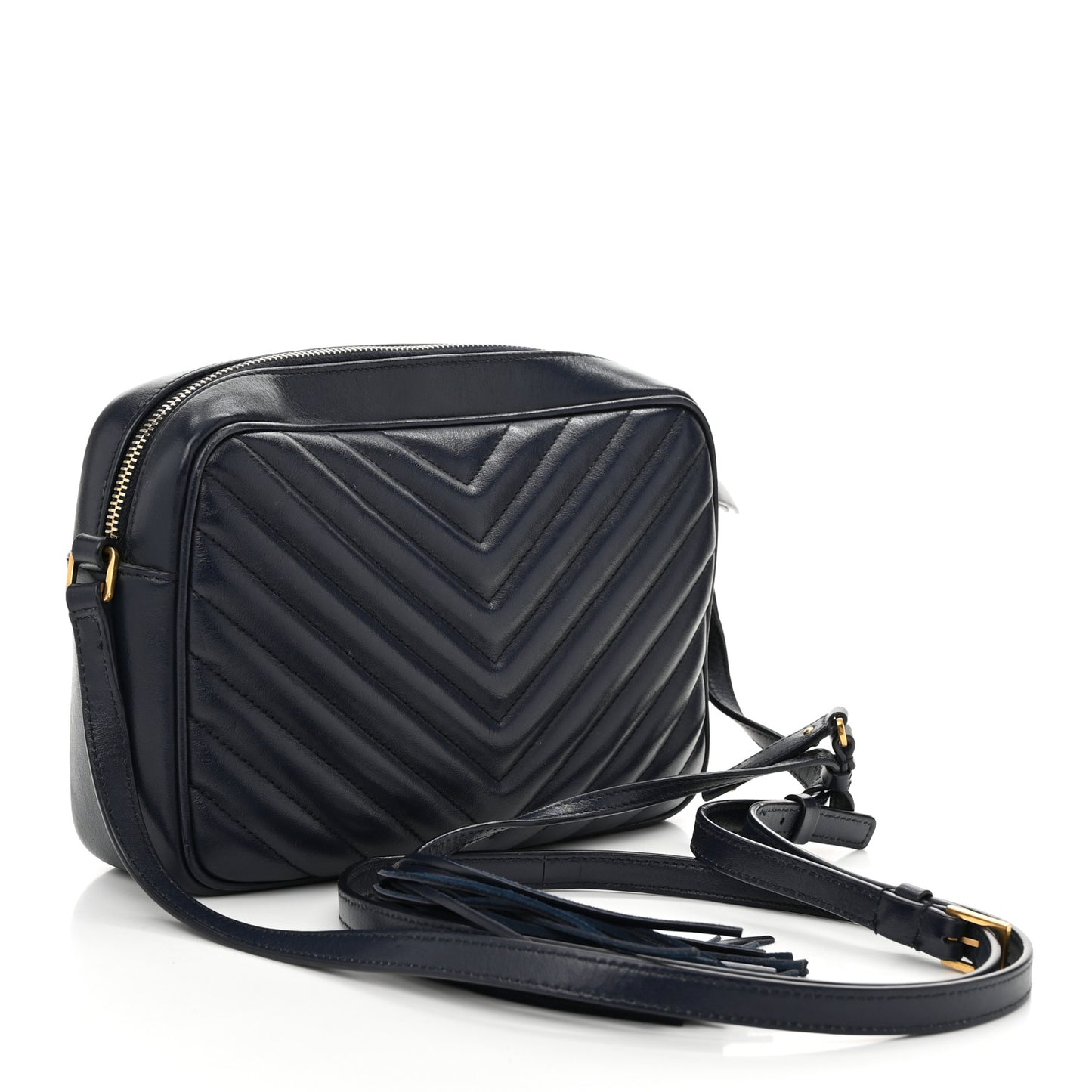 Calfskin Matelasse Monogram Lou Camera Bag Deep Marine