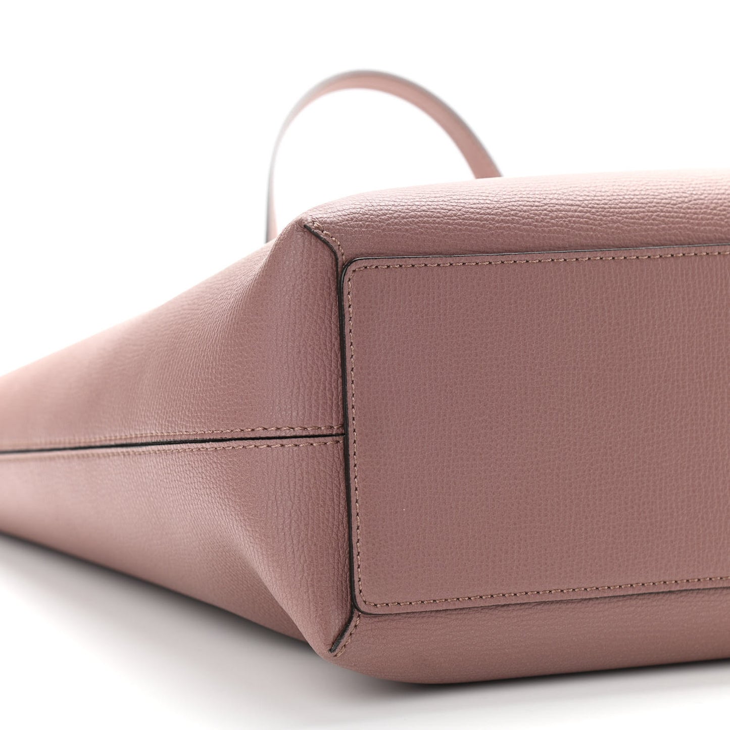Grainy Calfskin Haymarket Check Medium Reversible Tote Light Elderberry