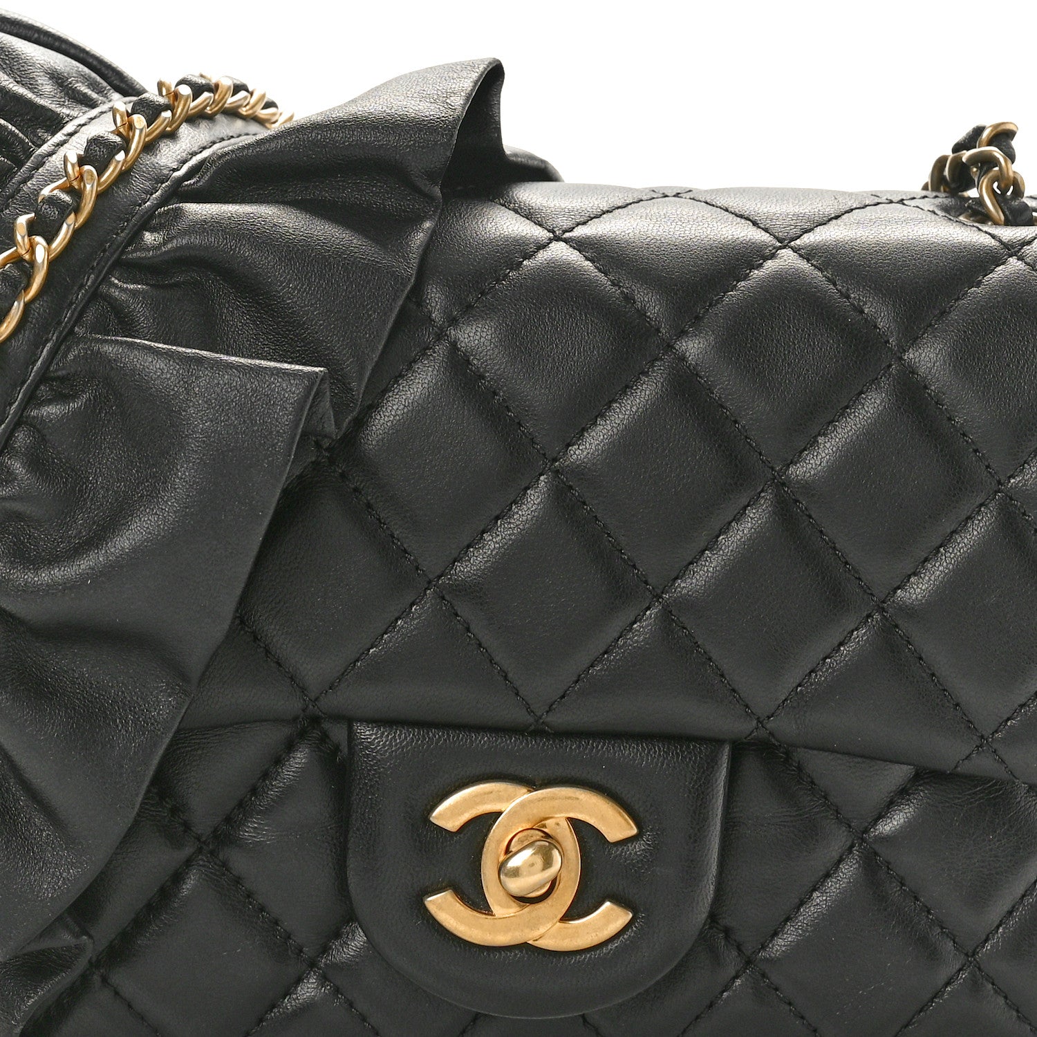 Chanel Lambskin Quilted Mini Romance Square Flap Black 8 of 10