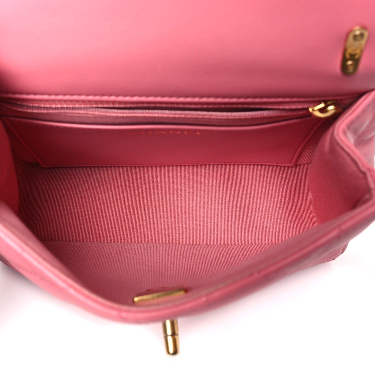 Chanel Lambskin Quilted Mini Charms Square Flap Pink 5 of 10