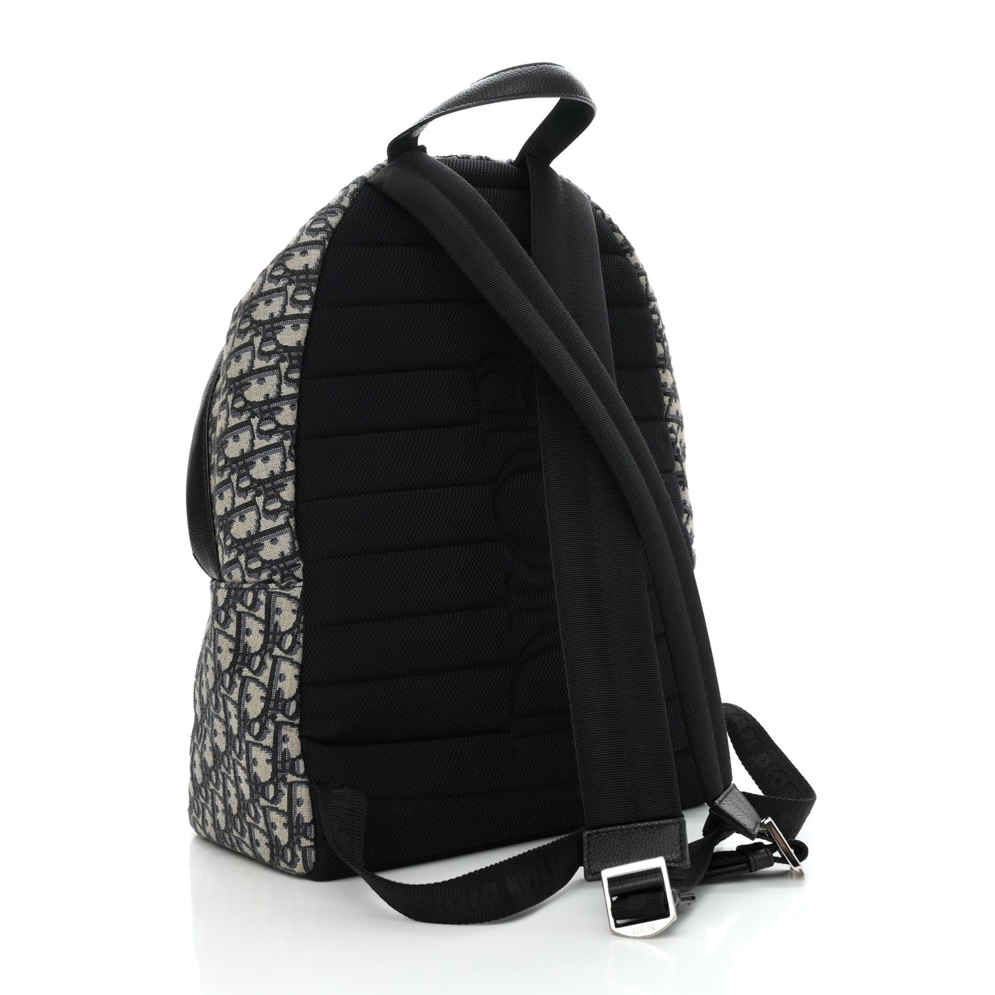 Oblique Calfskin Rider Backpack Beige Black