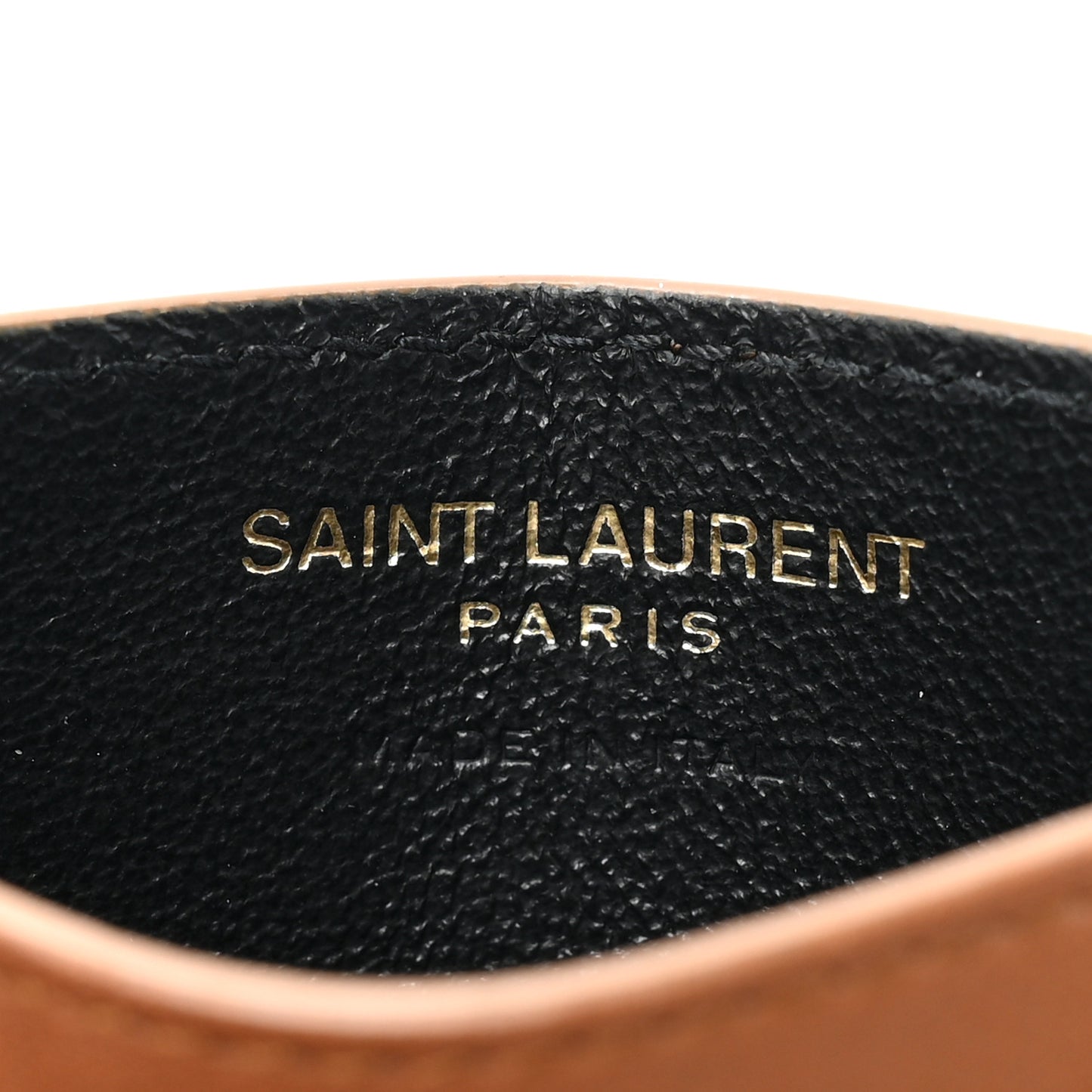 Lambskin Quilted Cassandre Credit Card Case Fox