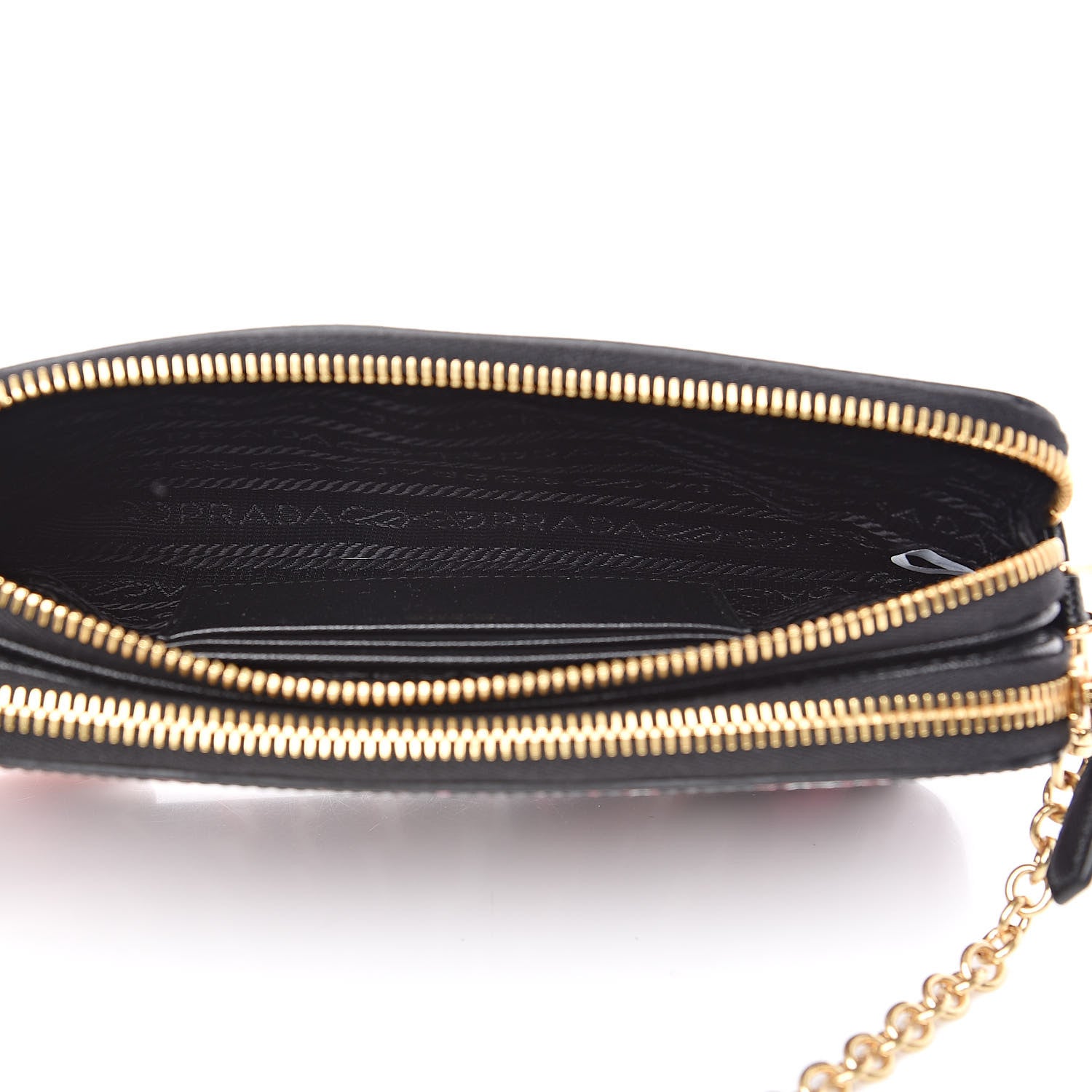 Prada X UNIVERSAL STUDIOS Saffiano Thunder Frankenstein Mini Double Zip Chain Crossbody Bag Lacca 7 of 11