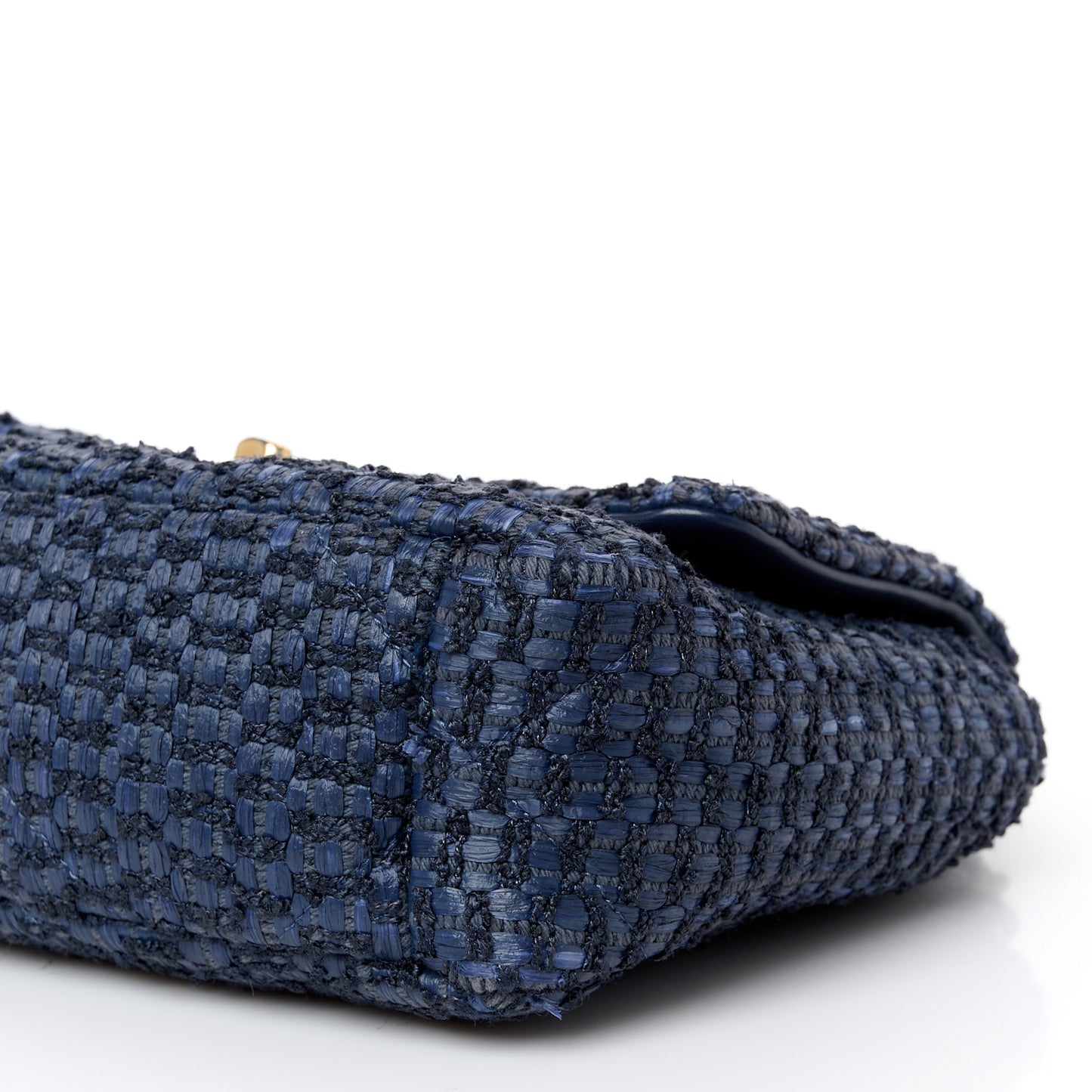 Raffia Tweed Quilted Medium Chanel 19 Flap Navy