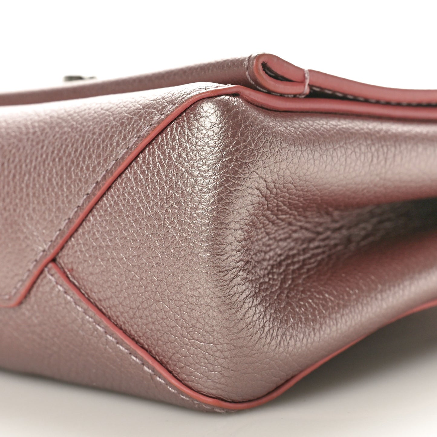 Soft Calfskin Eyelet Lockme II Chain Bag BB Rose Gold