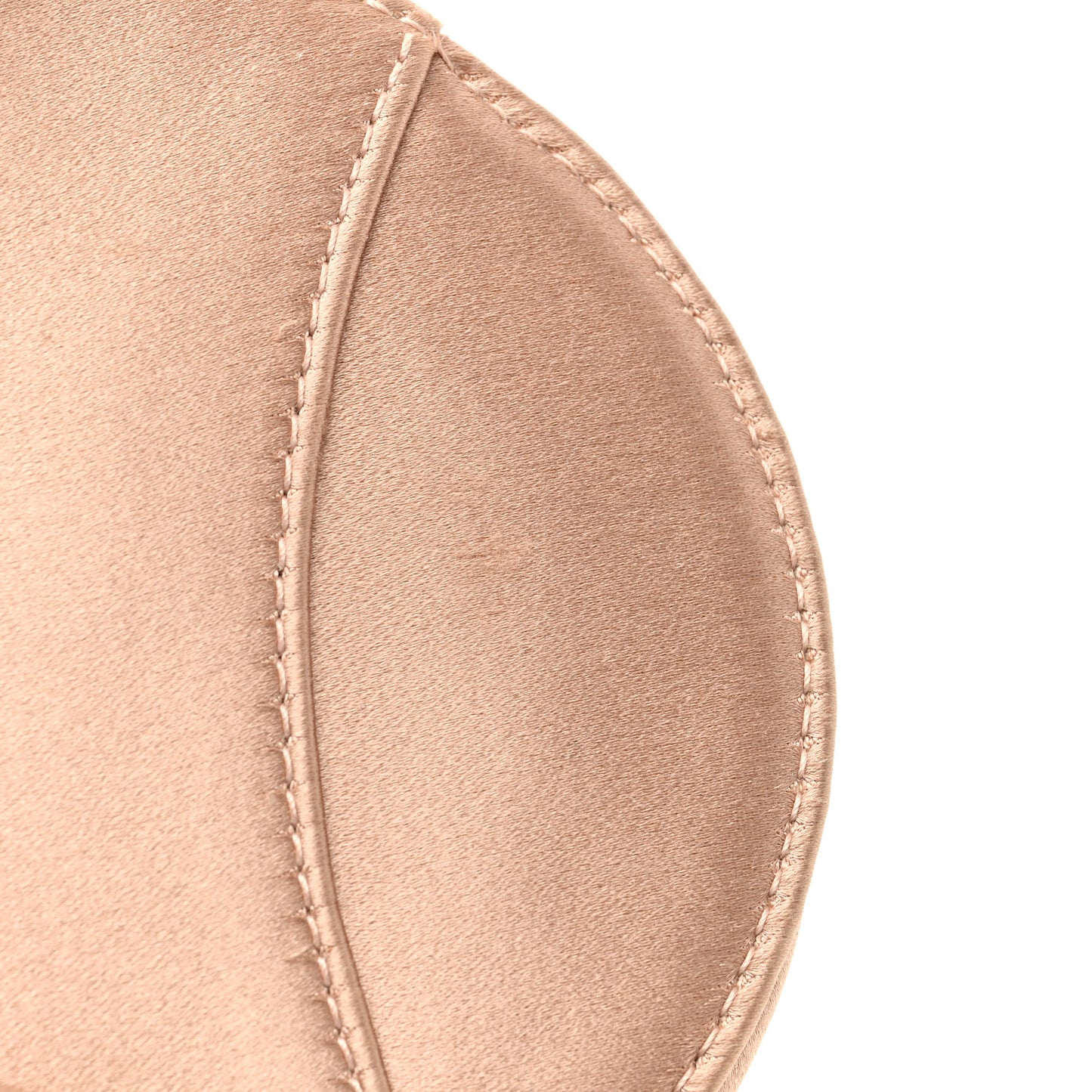 Satin Crystal Mini Saddle Bag Powder Beige