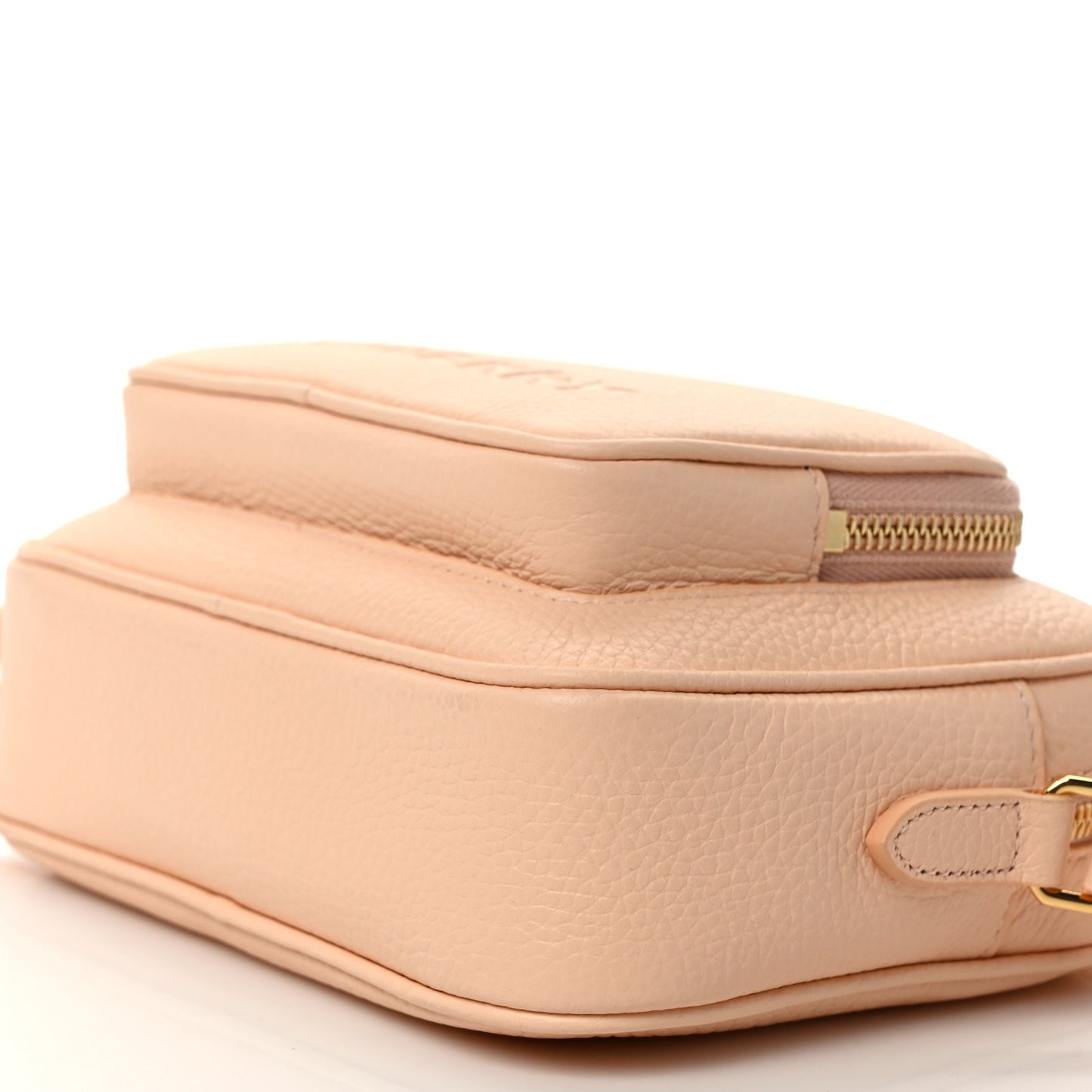 Grained Calfskin Small Camera Bag Peach Pink