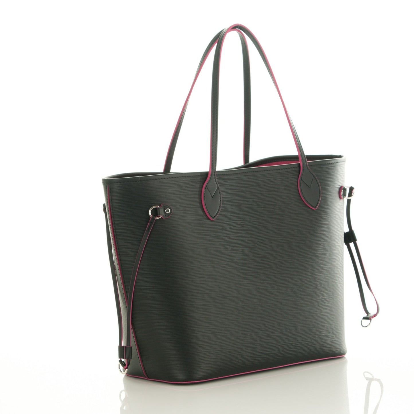 Epi Neverfull MM Black Hot Pink