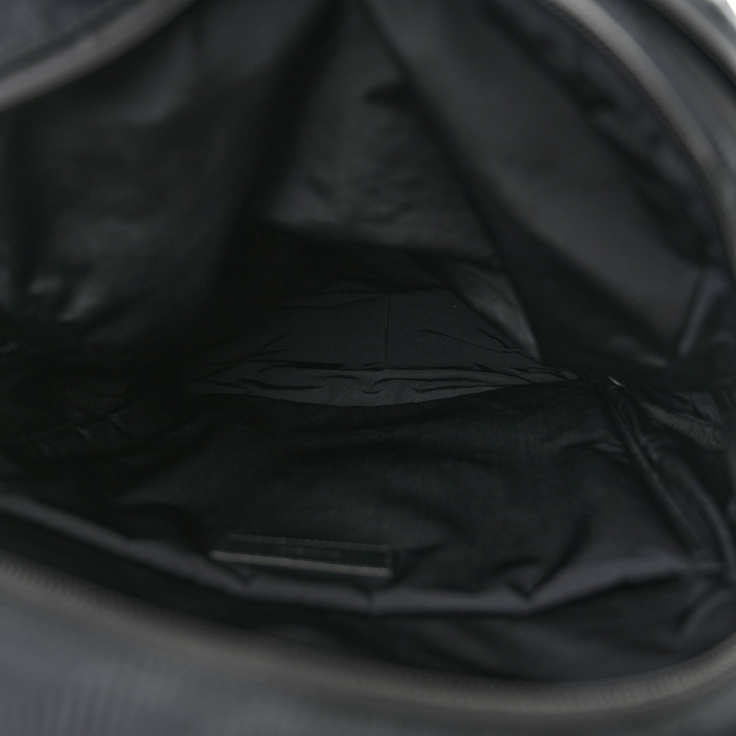 Nylon Jacquard Check Backpack Black