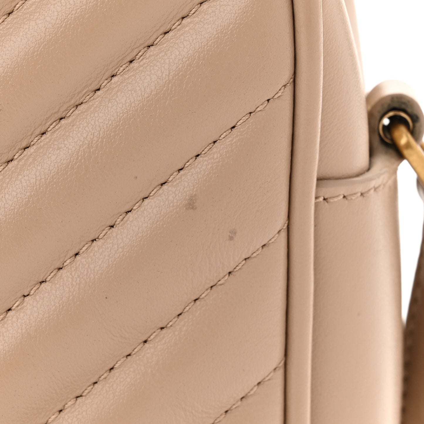 Calfskin Matelasse Monogram Lou Camera Bag Dark Beige