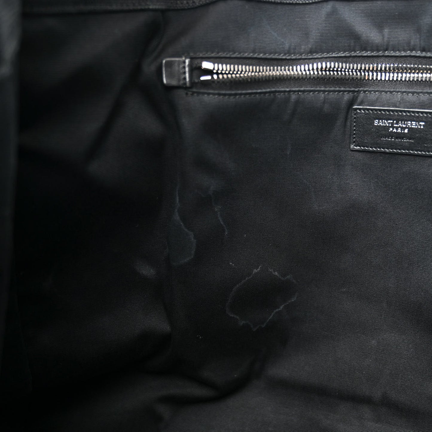 Raffia Linen Calfskin Rive Gauche Tote Black