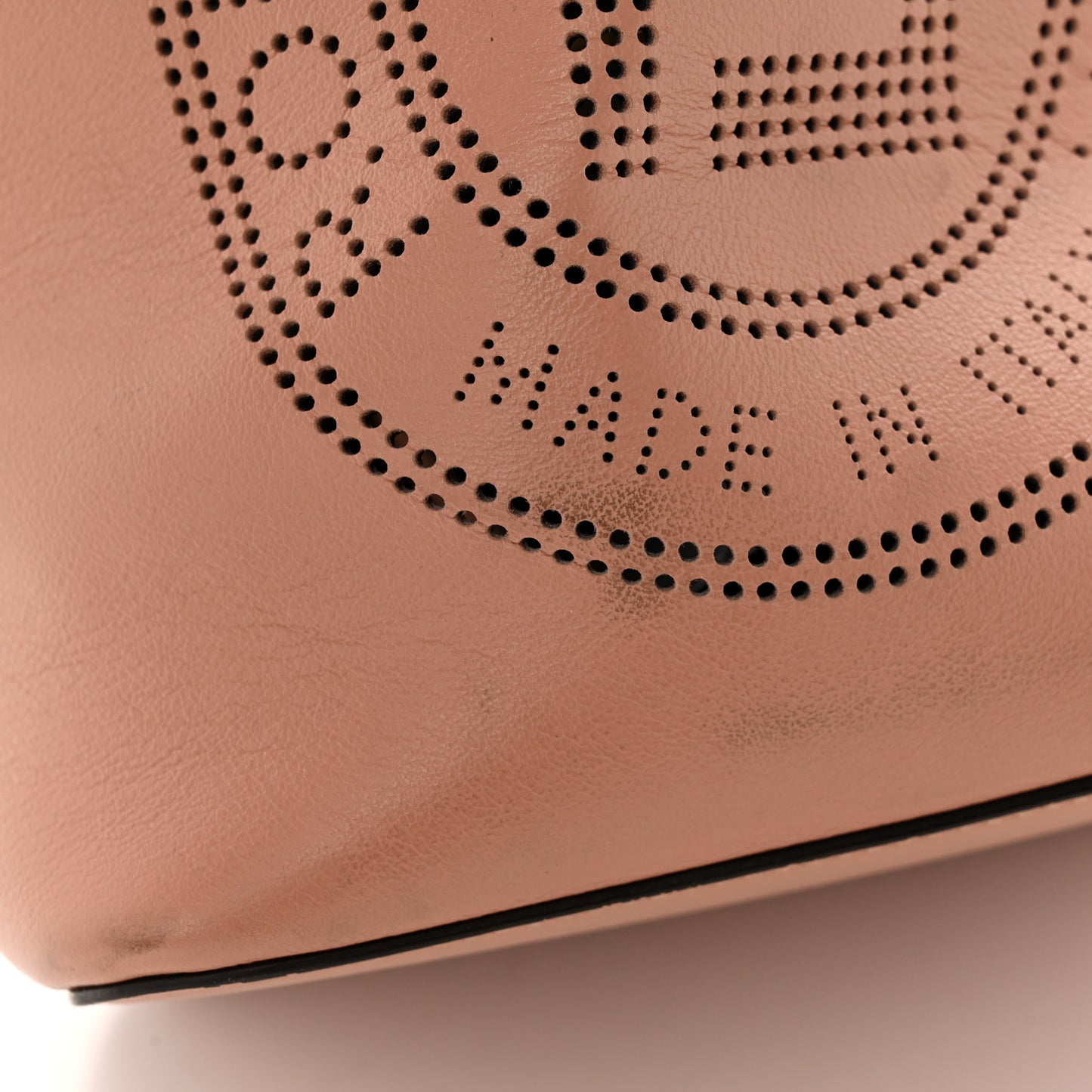 Vitello Grace F is Fendi Stamp Patch Perforated Small Mon Tresor Bucket Bag Rosa Bourbon