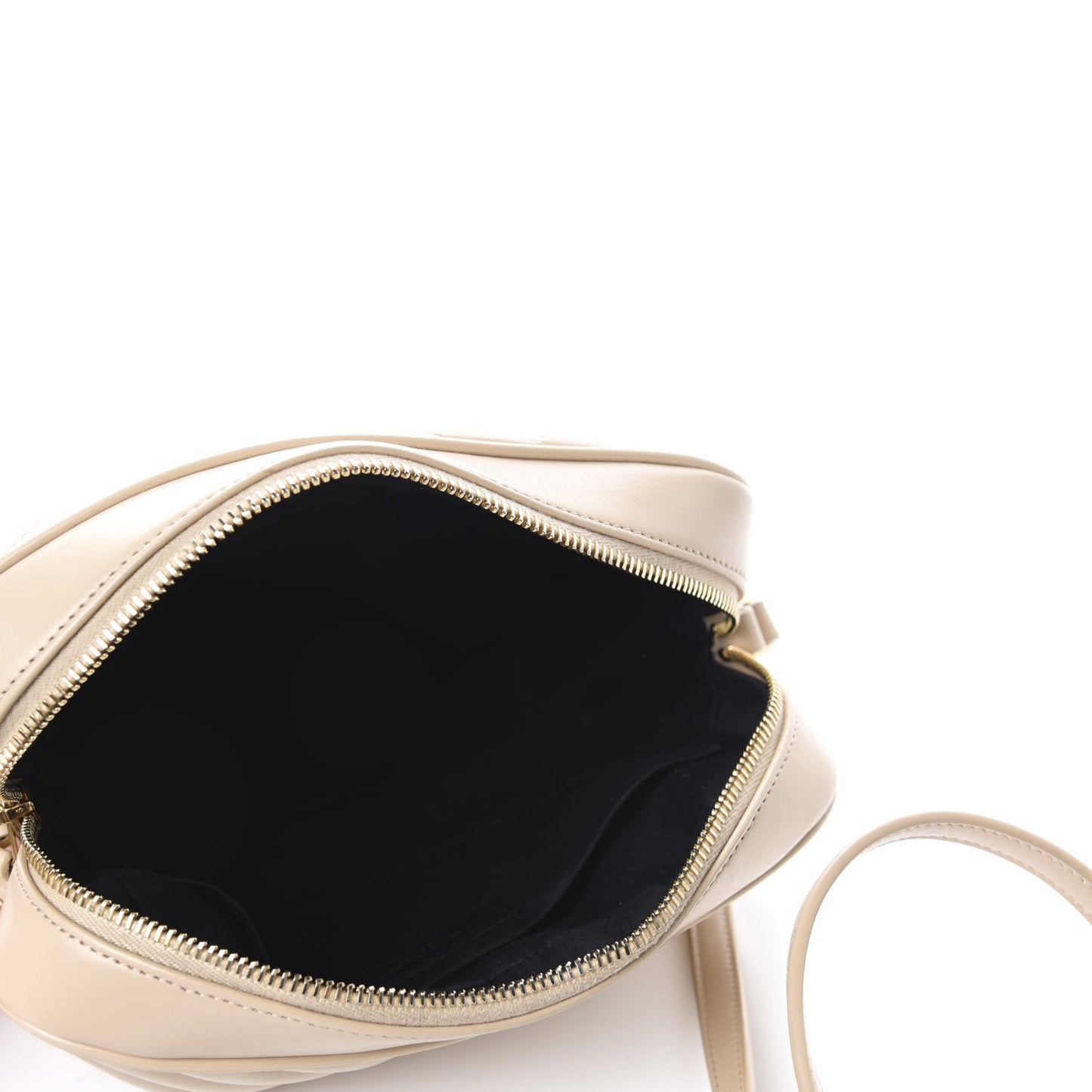 Calfskin Matelasse Monogram Lou Camera Bag Crema Soft
