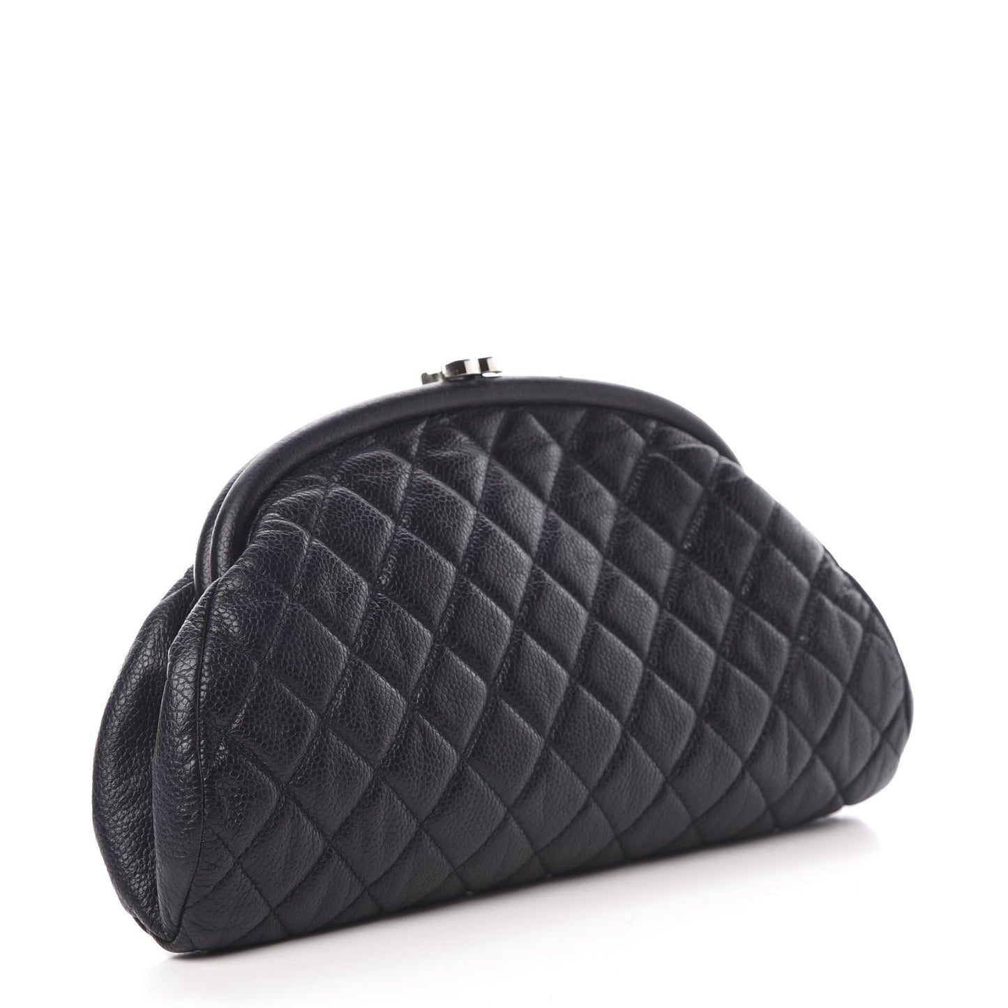 Caviar Quilted Timeless Clutch Black