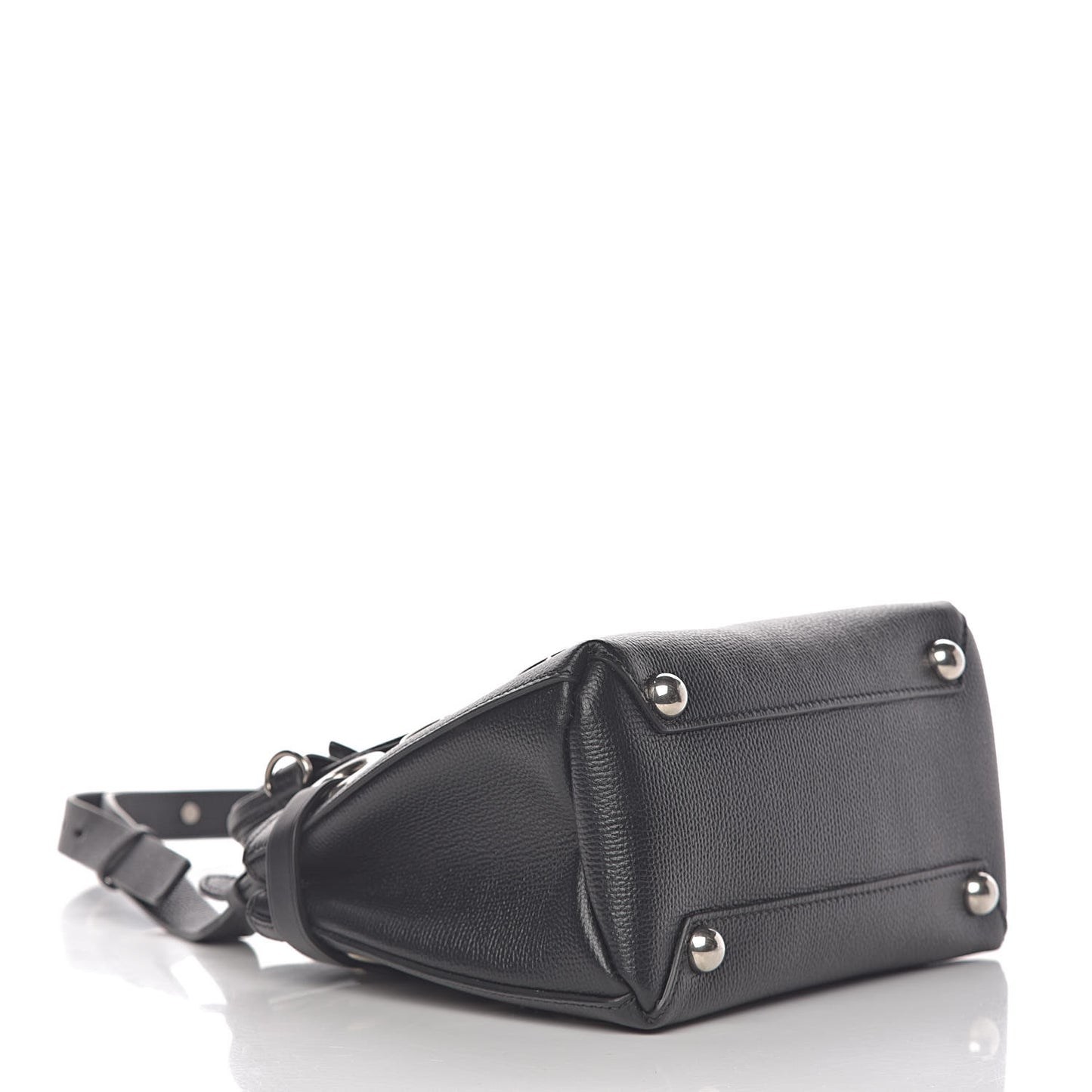 Grainy Calfskin House Check Grommet Baby Banner Tote Black