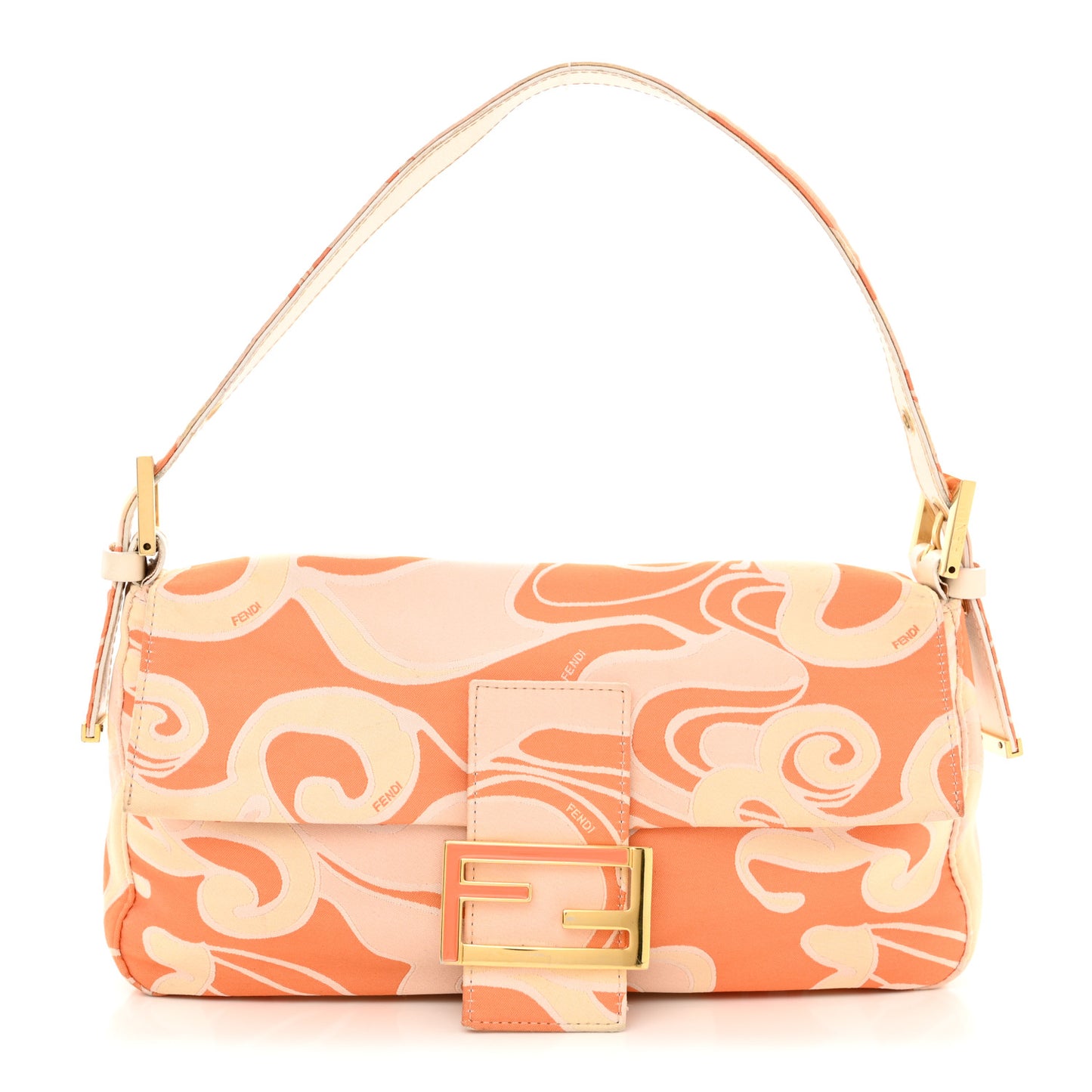Satin Swirl Print Baguette Multicolor