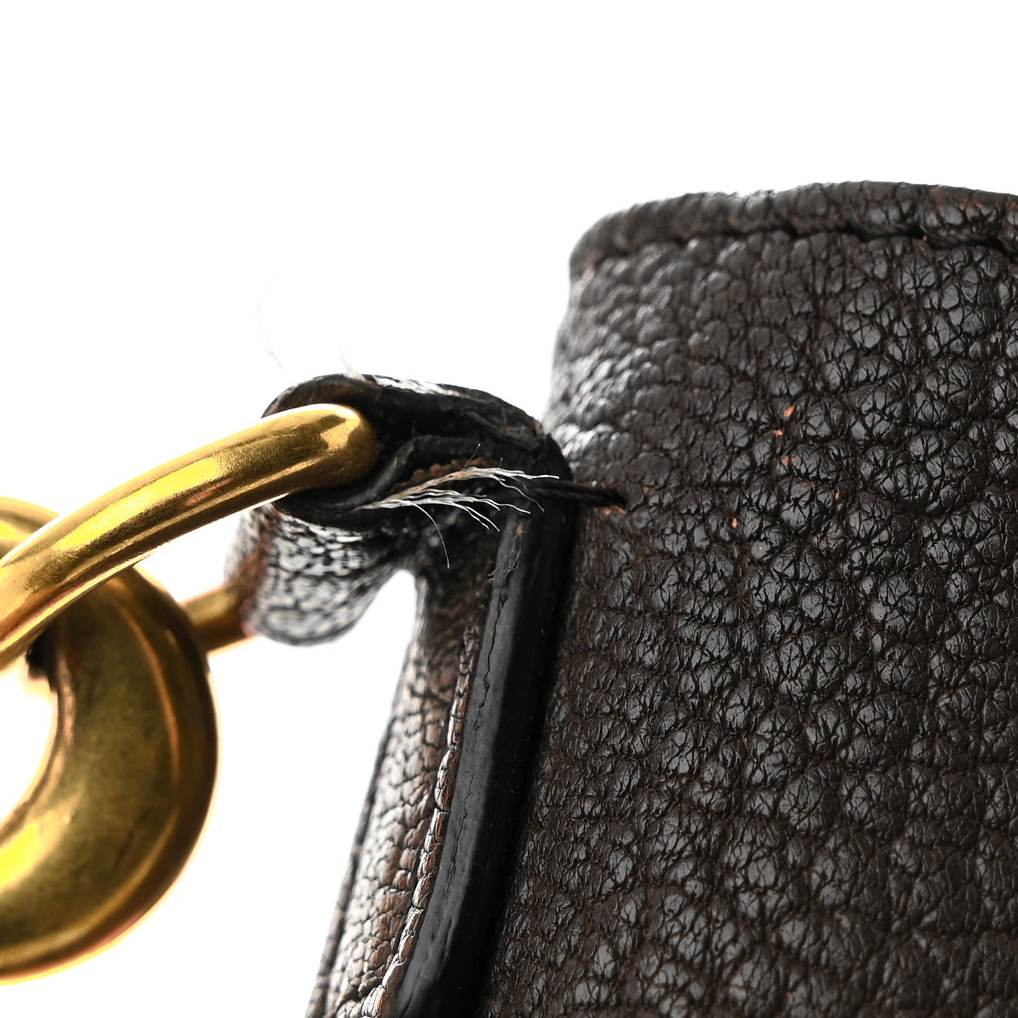 Drummed Calfskin Nano Luggage Brown